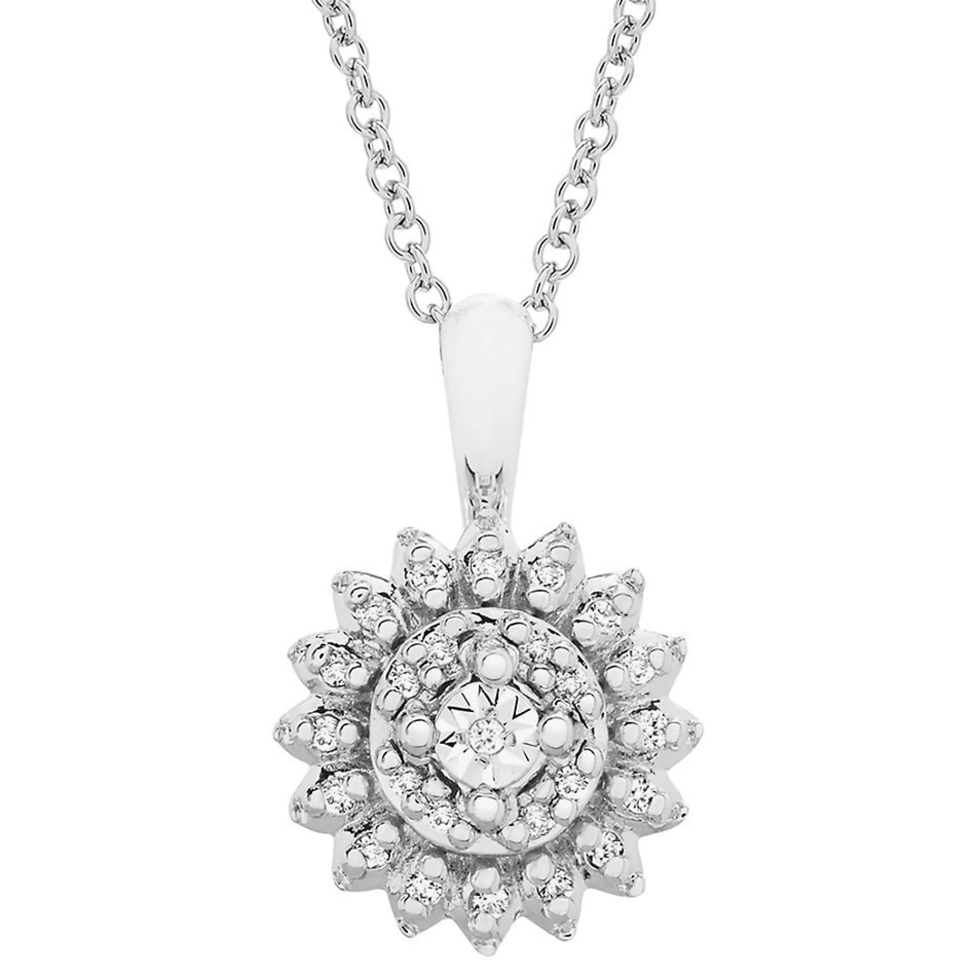 Necklaces & Pendants^* 1/10 Ct. Tw. Diamond Pendant In Sterling Silver