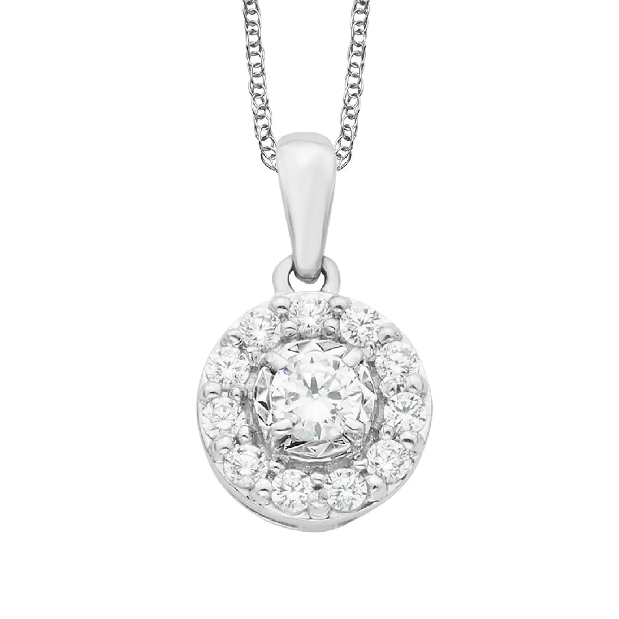 Necklaces & Pendants^* 1/2 Ct. Tw. Diamond Solitaire Pendant In 10K White Gold