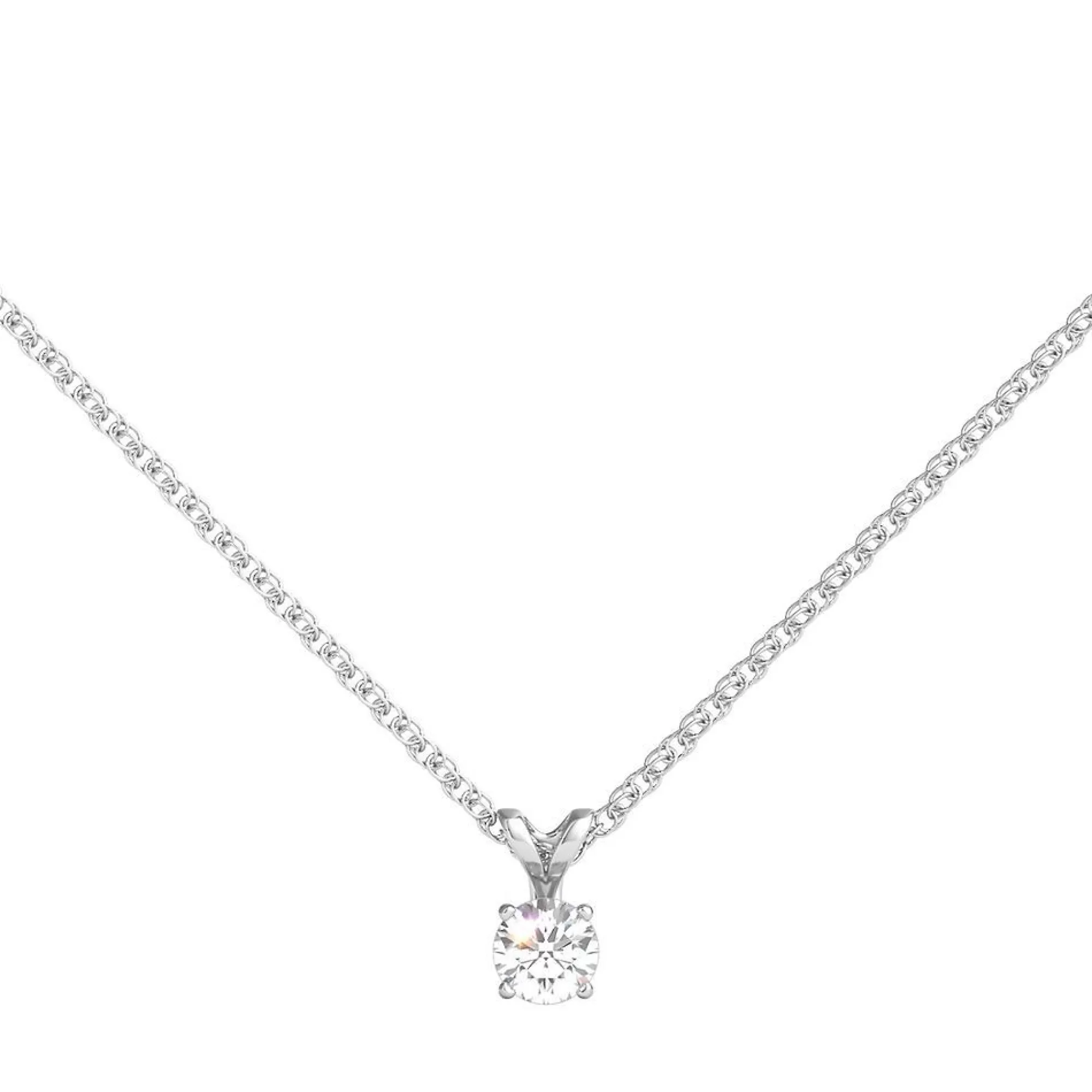 Necklaces & Pendants^Prima 1/3 Ct. Tw. Diamond Solitaire Pendant In 14K White Gold