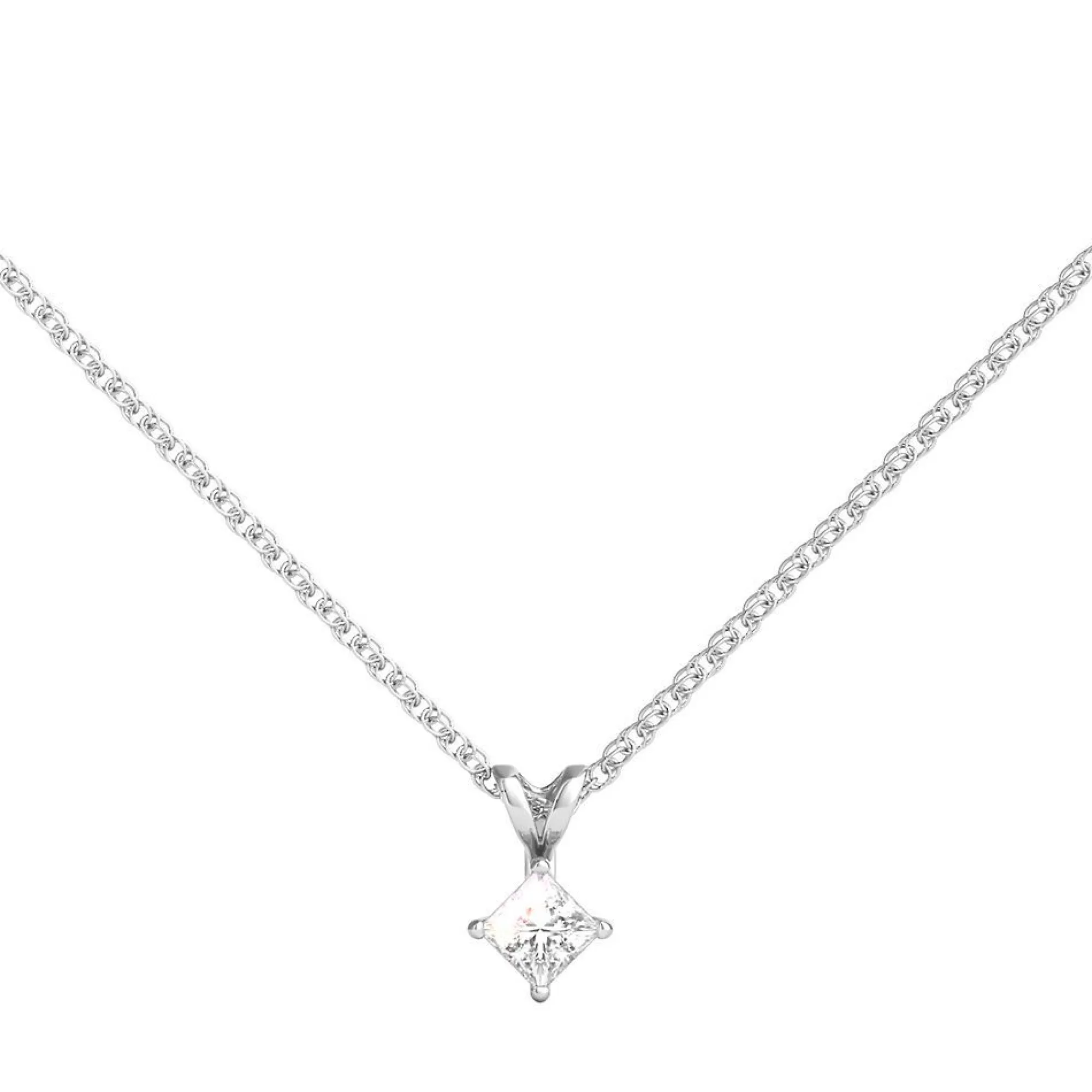 Necklaces & Pendants^Prima 1/3 Ct. Tw. Diamond Solitaire Pendant In 14K White Gold