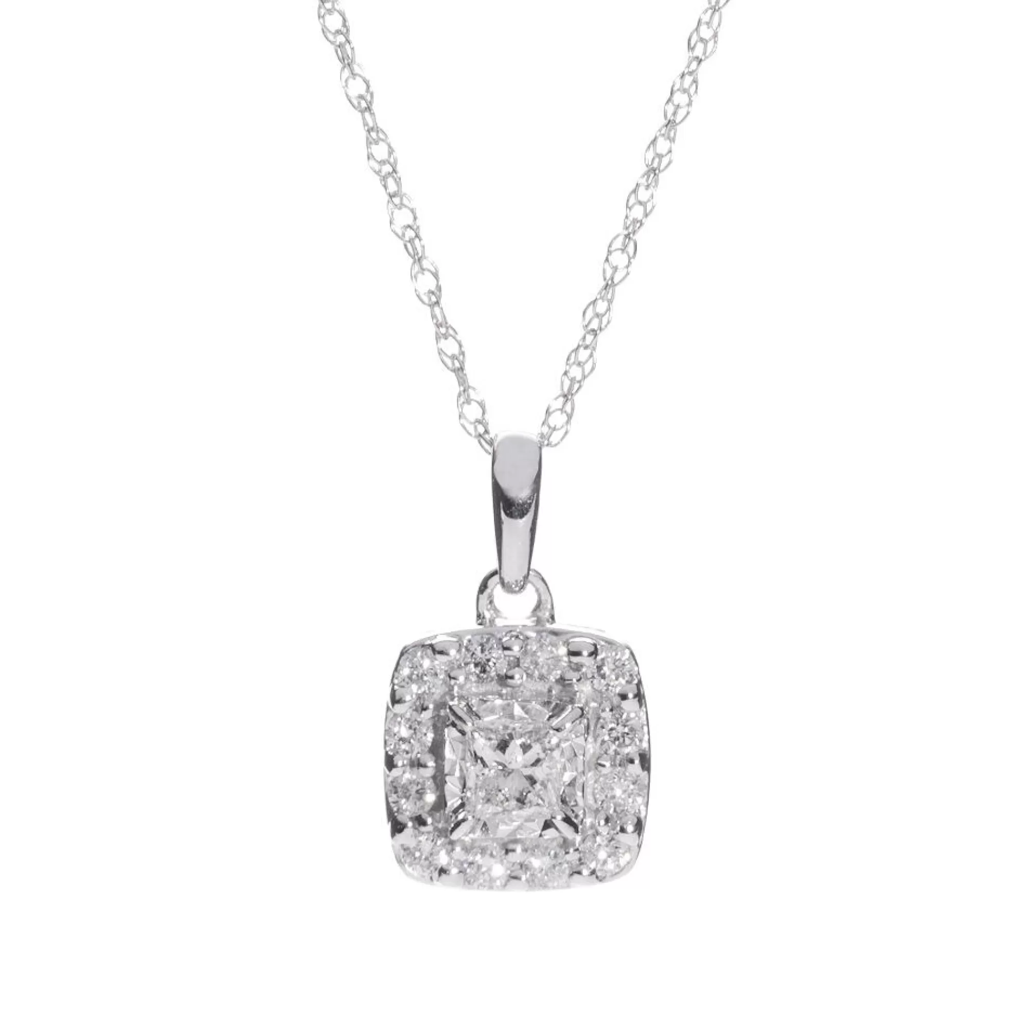 Necklaces & Pendants^* 1/4 Ct. Tw. Diamond Solitaire Pendant In 10K White Gold