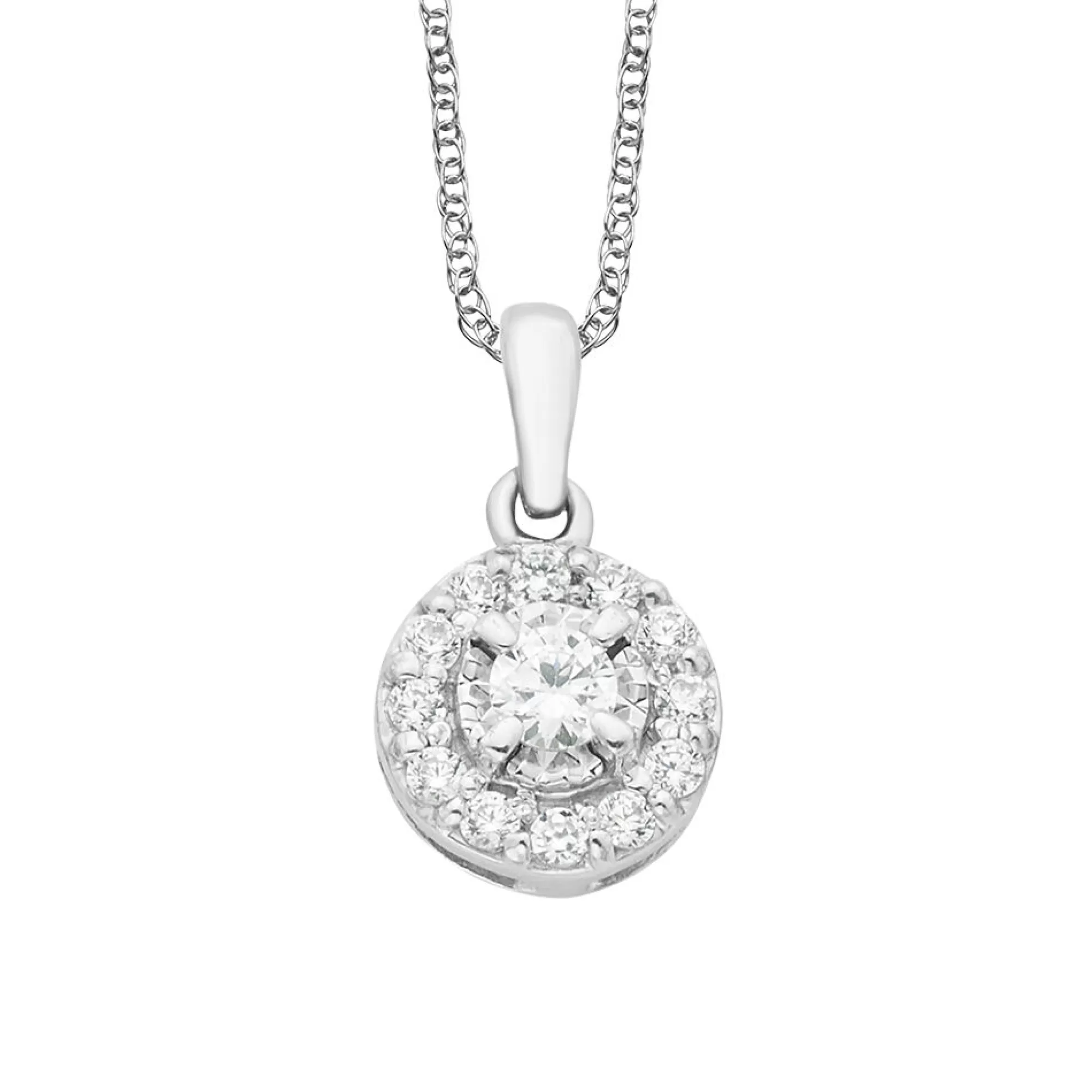 Necklaces & Pendants^* 1/4 Ct. Tw. Diamond Solitaire Pendant In 10K White Gold