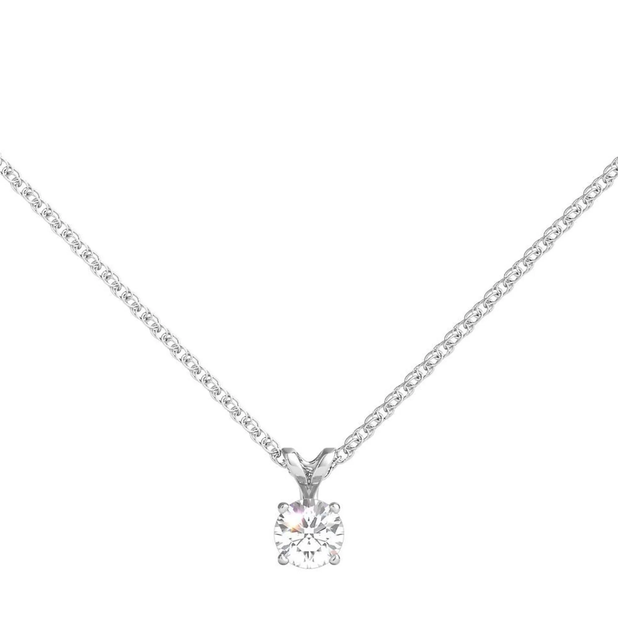 Necklaces & Pendants^Prima 1/2 Ct. Tw. Diamond Solitaire Pendant In 14K White Gold