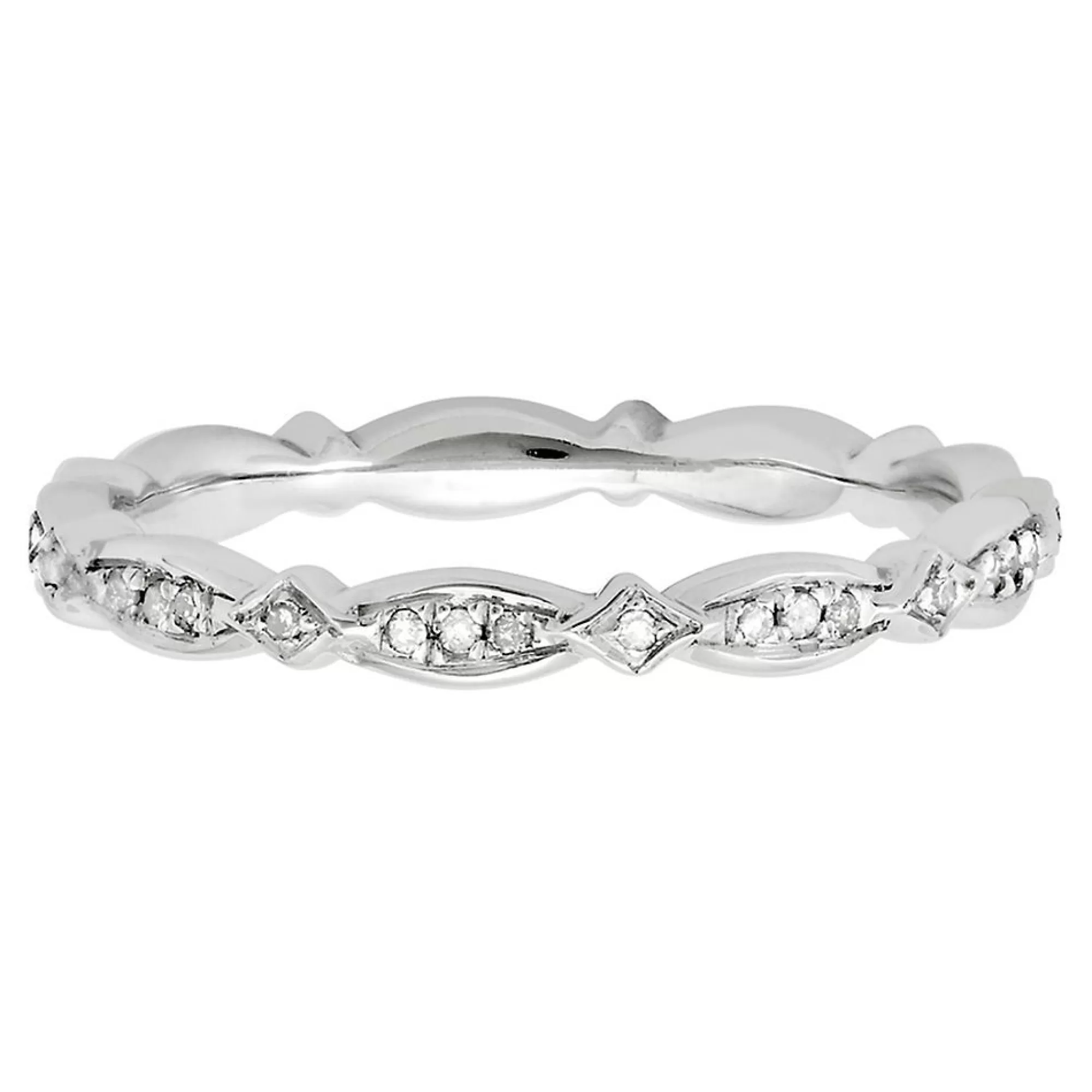 Rings^* 1/8 Ct. Tw. Diamond Stack Ring In Sterling Silver