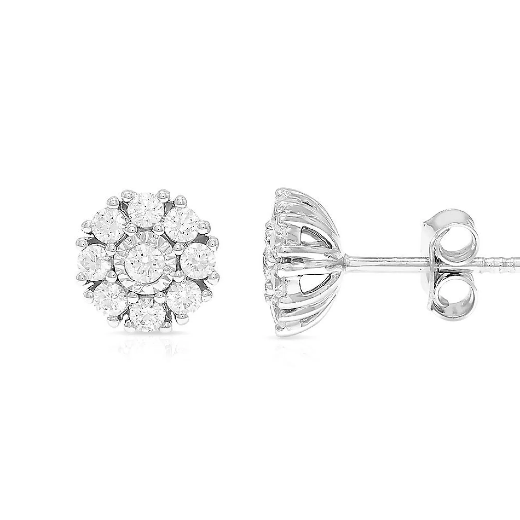 Earrings^* 1/2 Ct. Tw. Diamond Stud Earrings In 10K White Gold