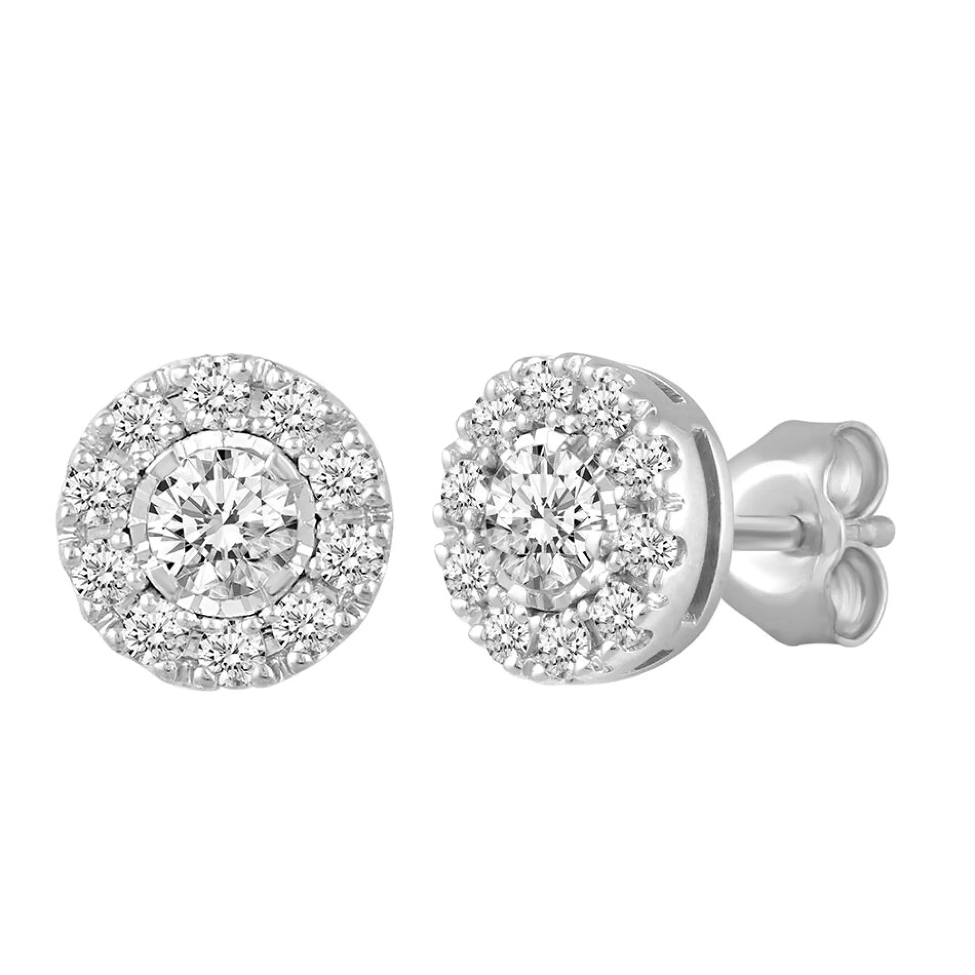 Earrings^* 1 Ct. Tw. Diamond Stud Earrings In 10K White Gold