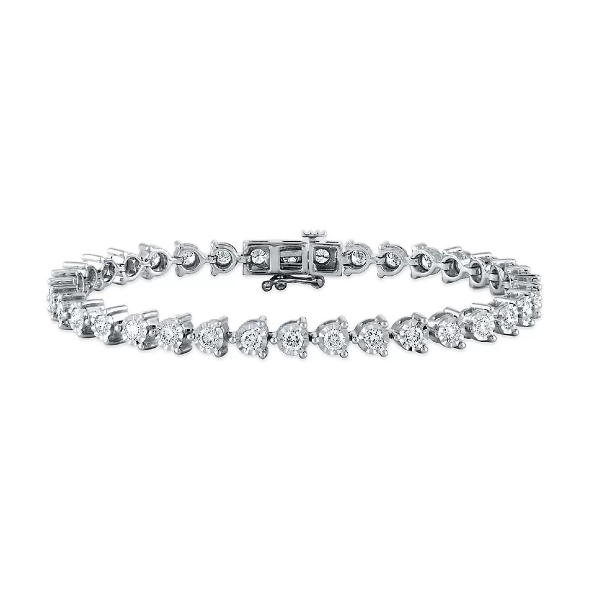 Bracelets^* 3 Ct. Tw. Diamond Tennis Bracelet In 10K White Gold