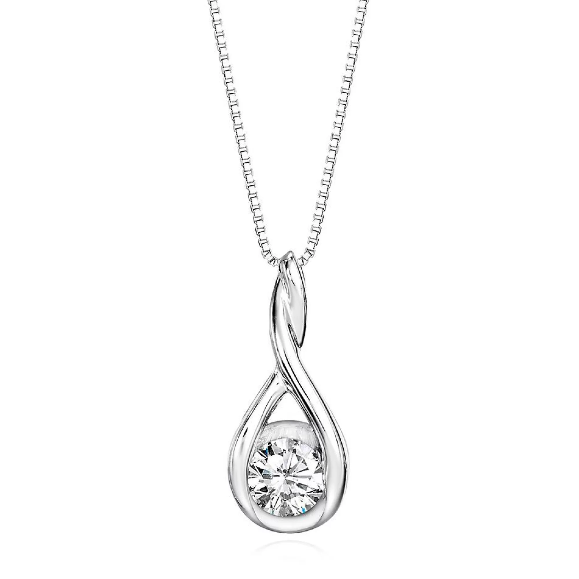 Necklaces & Pendants^Sirena® 1/3 Ct. Tw. Diamond Twist Pendant In 14K White Gold