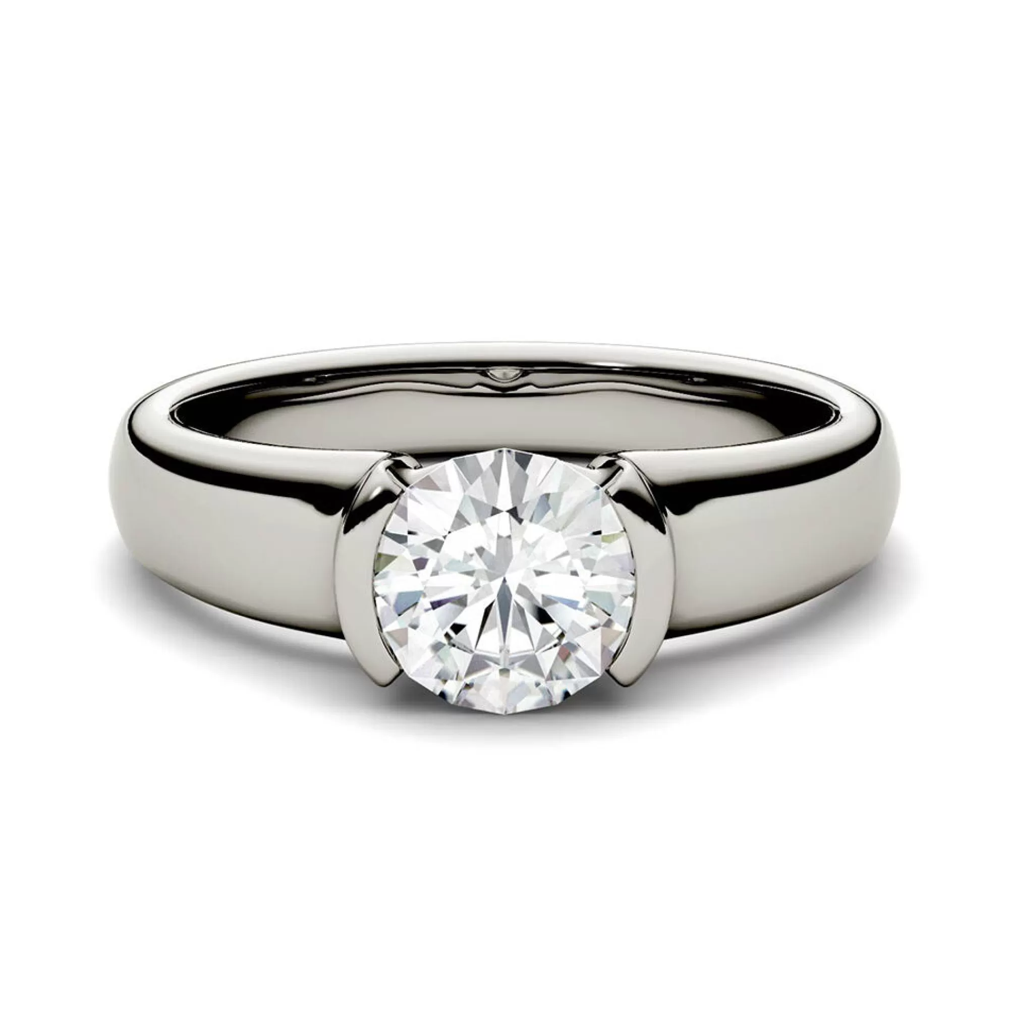 Rings^Charles & Colvard-Forever One™ 1 Ct. Tw. Lab Created Moissanite Ring In 14K White Gold