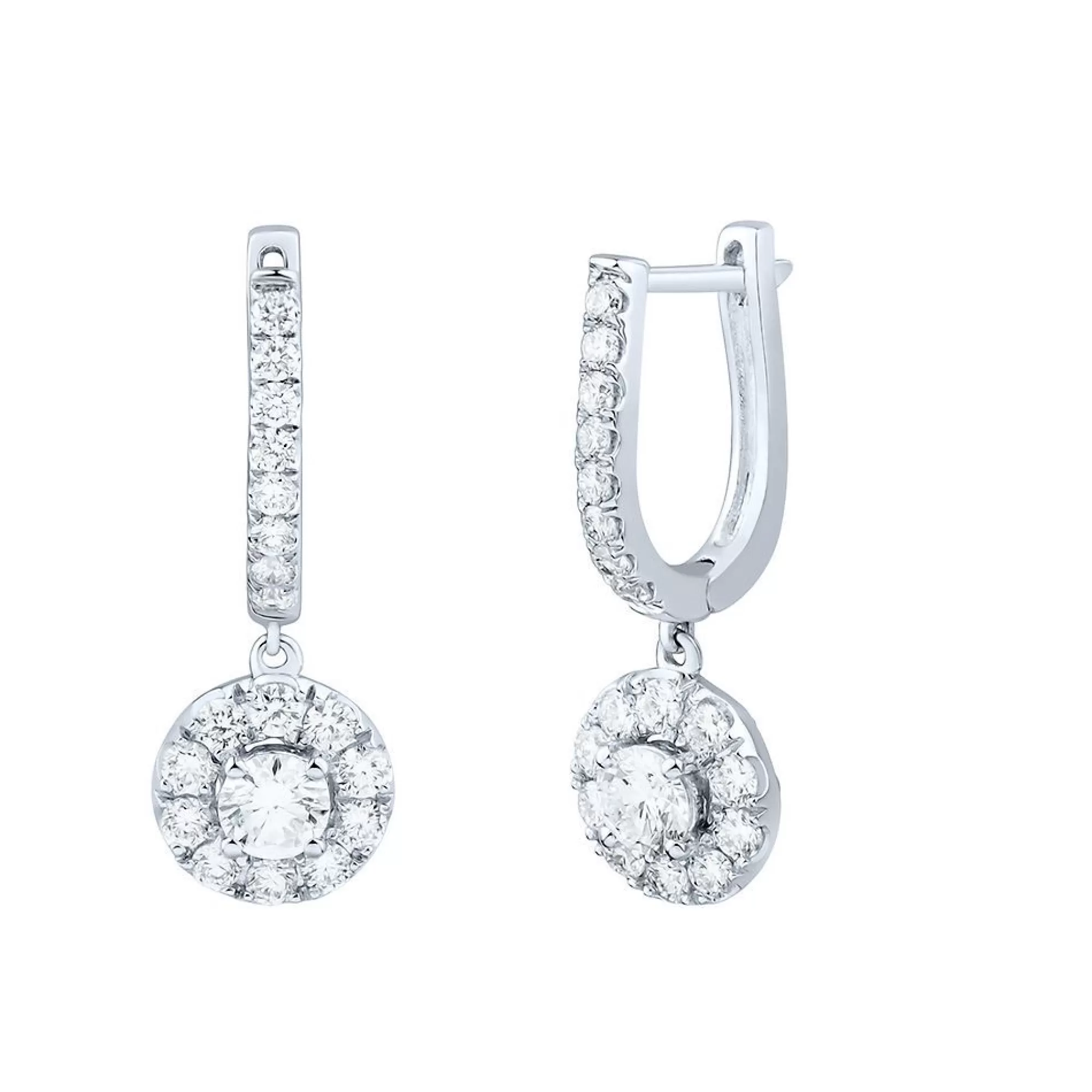 Earrings^Light Heart® 1 Ct. Tw. Lab Grown Diamond Dangle Earrings In 14K White Gold