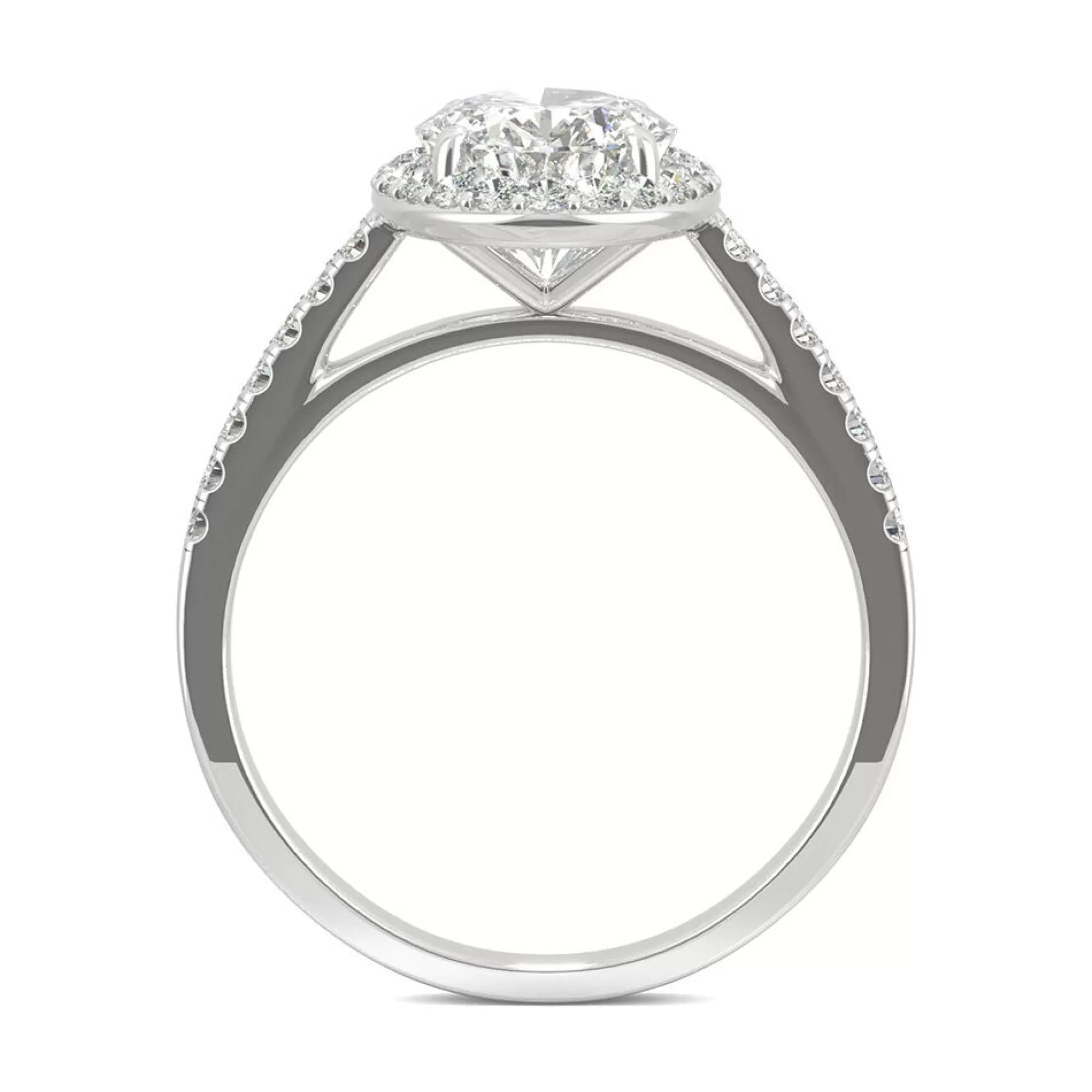 Rings^Charles & Colvard-Forever One™ 2 3/8 Ct. Tw. Moissanite Halo Ring In 14K White Gold