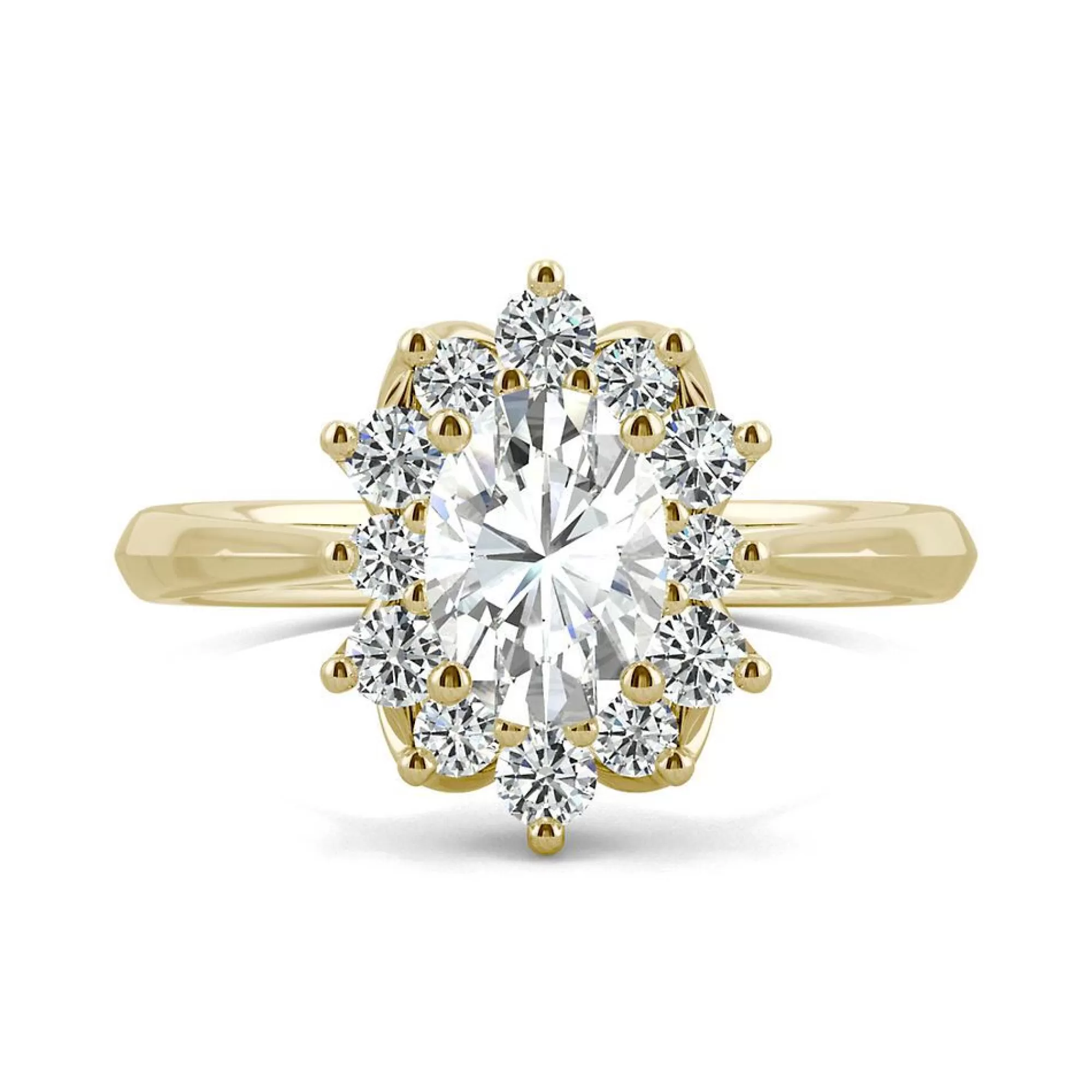 Rings^Charles & Colvard-Forever One™ 1 1/4 Ct. Tw. Moissanite Oval Ring In 14K Yellow Gold