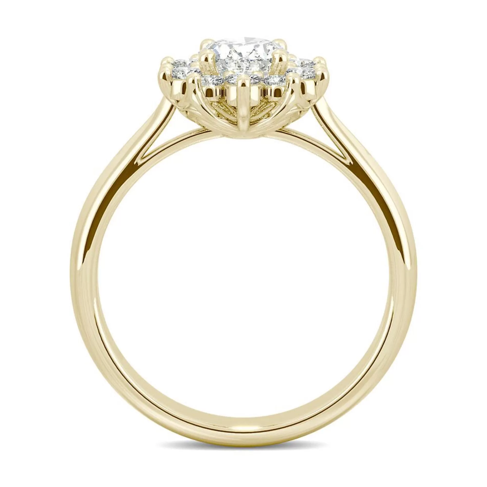 Rings^Charles & Colvard-Forever One™ 1 1/4 Ct. Tw. Moissanite Oval Ring In 14K Yellow Gold