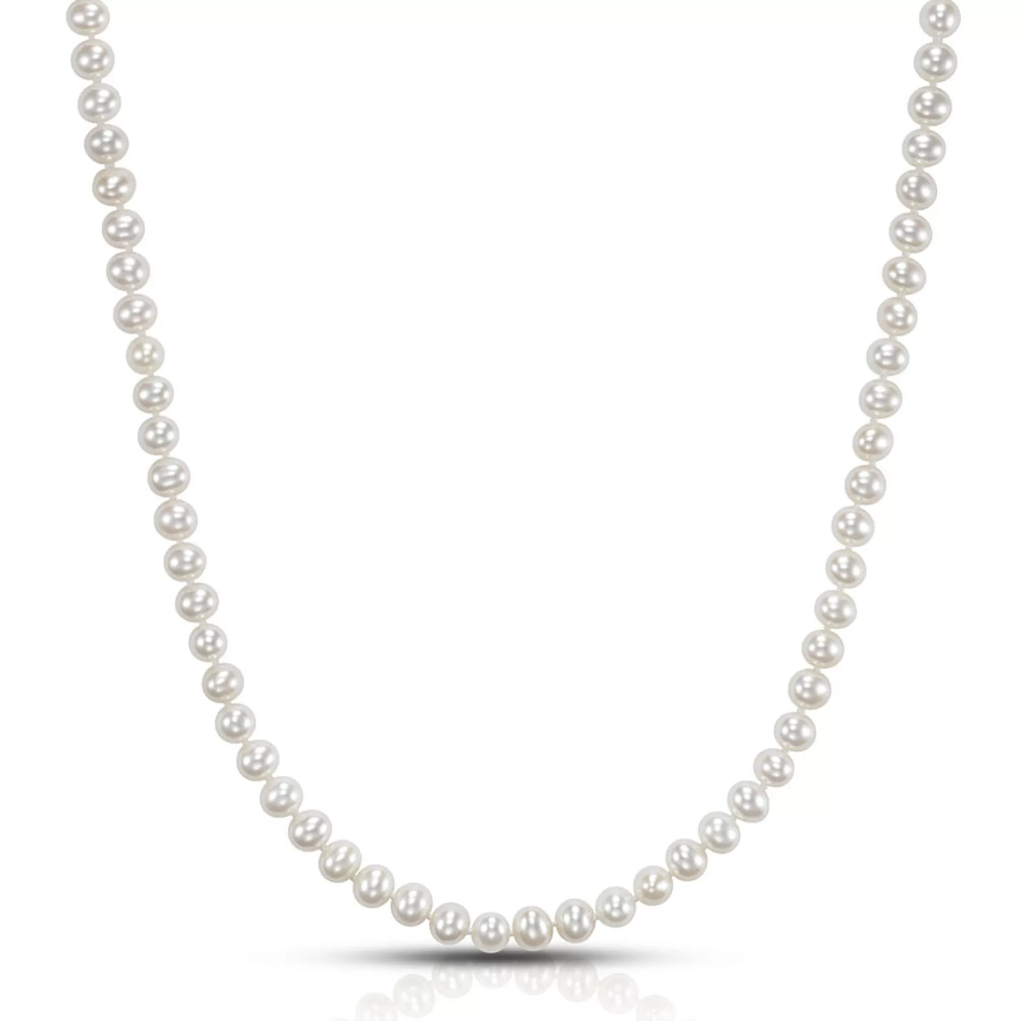 Necklaces & Pendants^* Cultured Freshwater Pearl Necklace In 14K Yellow Gold, 6 Mm, 18"