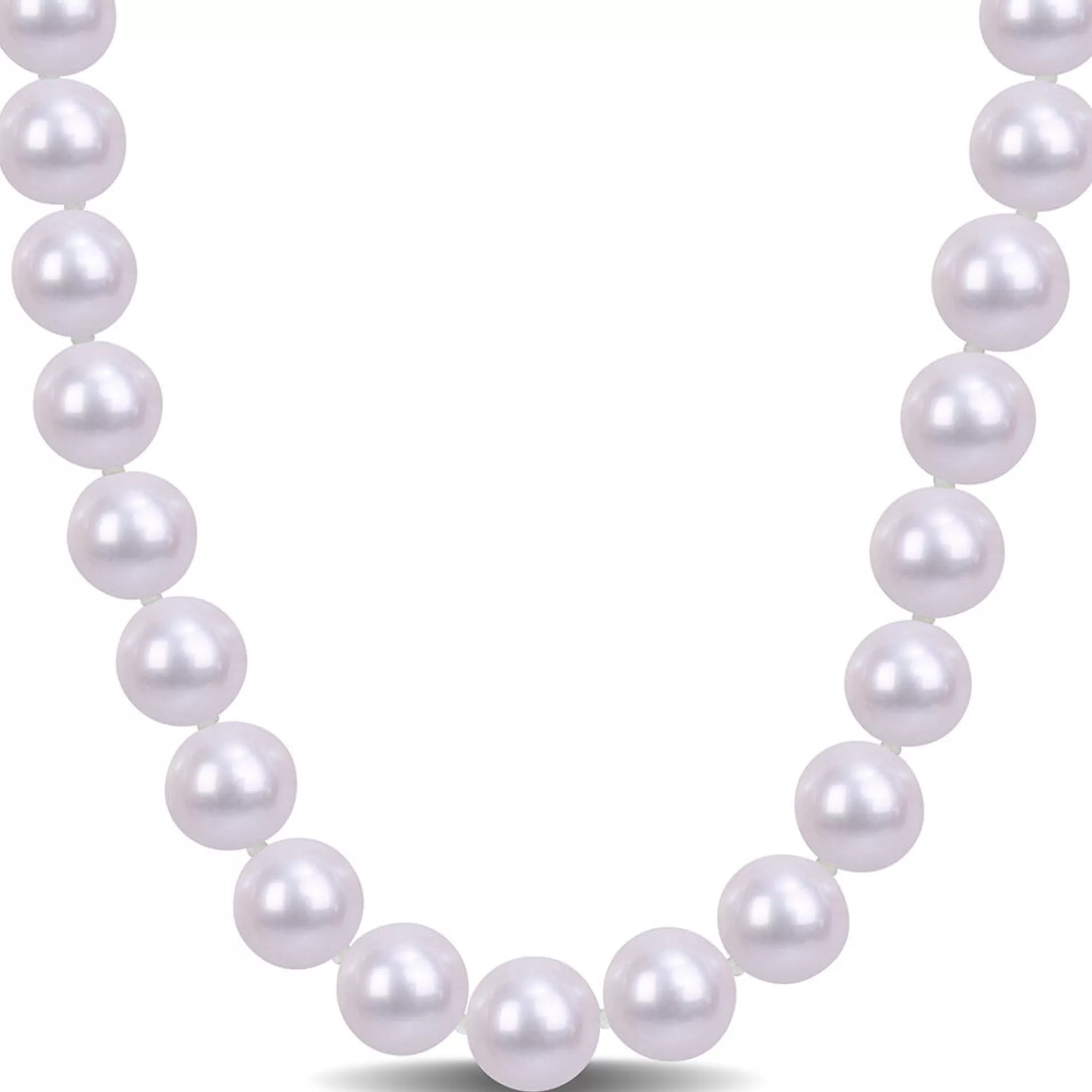 Necklaces & Pendants^* Cultured Freshwater Pearl Necklace In Sterling Silver, 9-10Mm, 18"