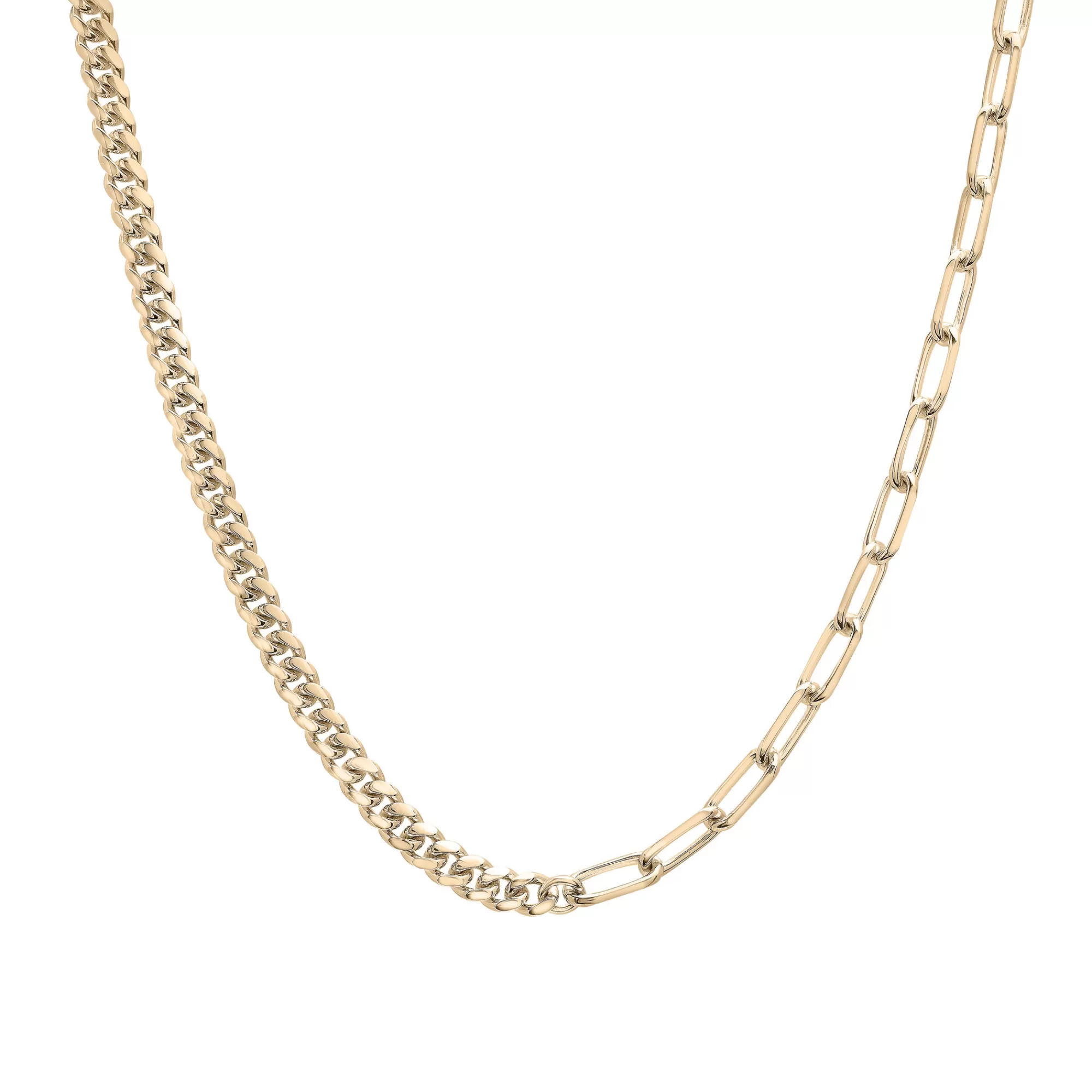 Necklaces & Pendants^Laure by Aurate Curb And Paperclip Chain Necklace In Vermeil, 18"