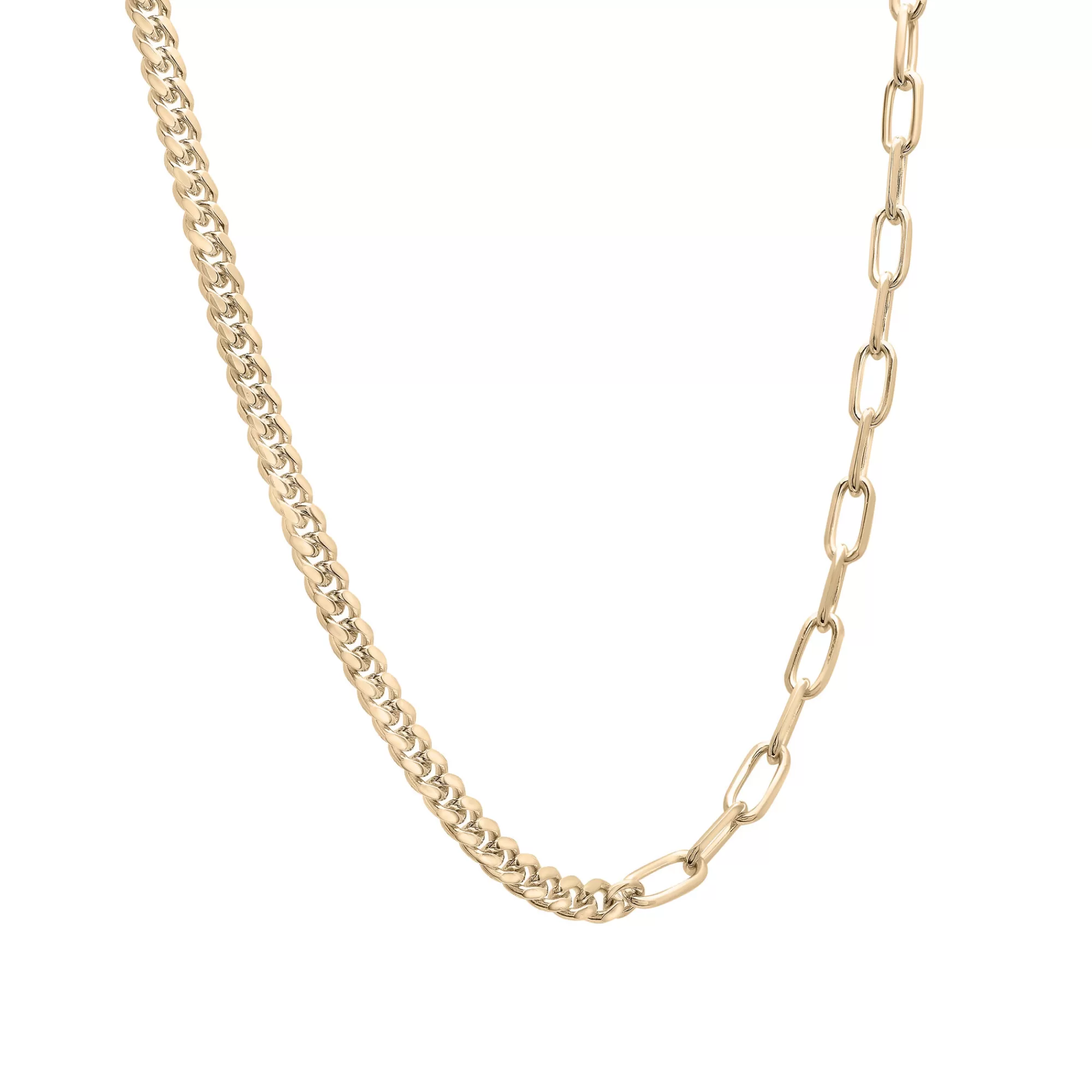 Necklaces & Pendants^Laure by Aurate Curb And Paperclip Chain Necklace In Vermeil, 18"