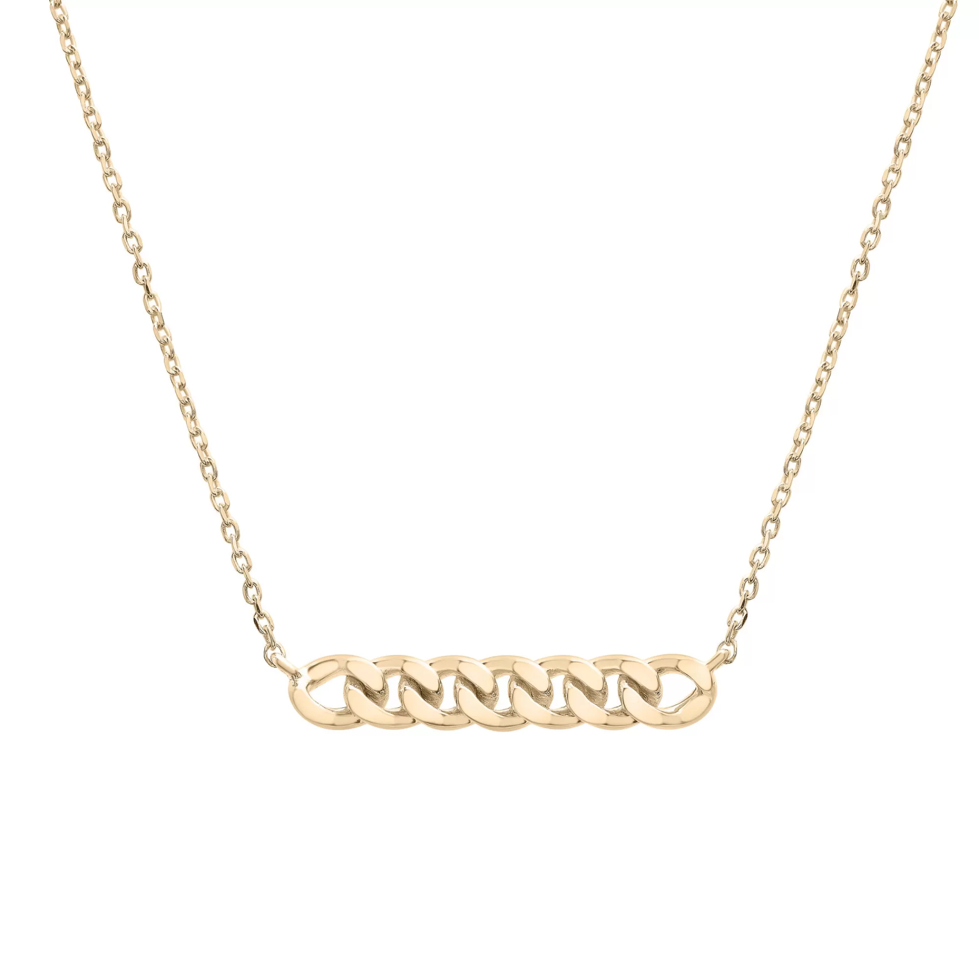 Necklaces & Pendants^Laure by Aurate Curb Link Horizontal Bar Necklace In Vermeil