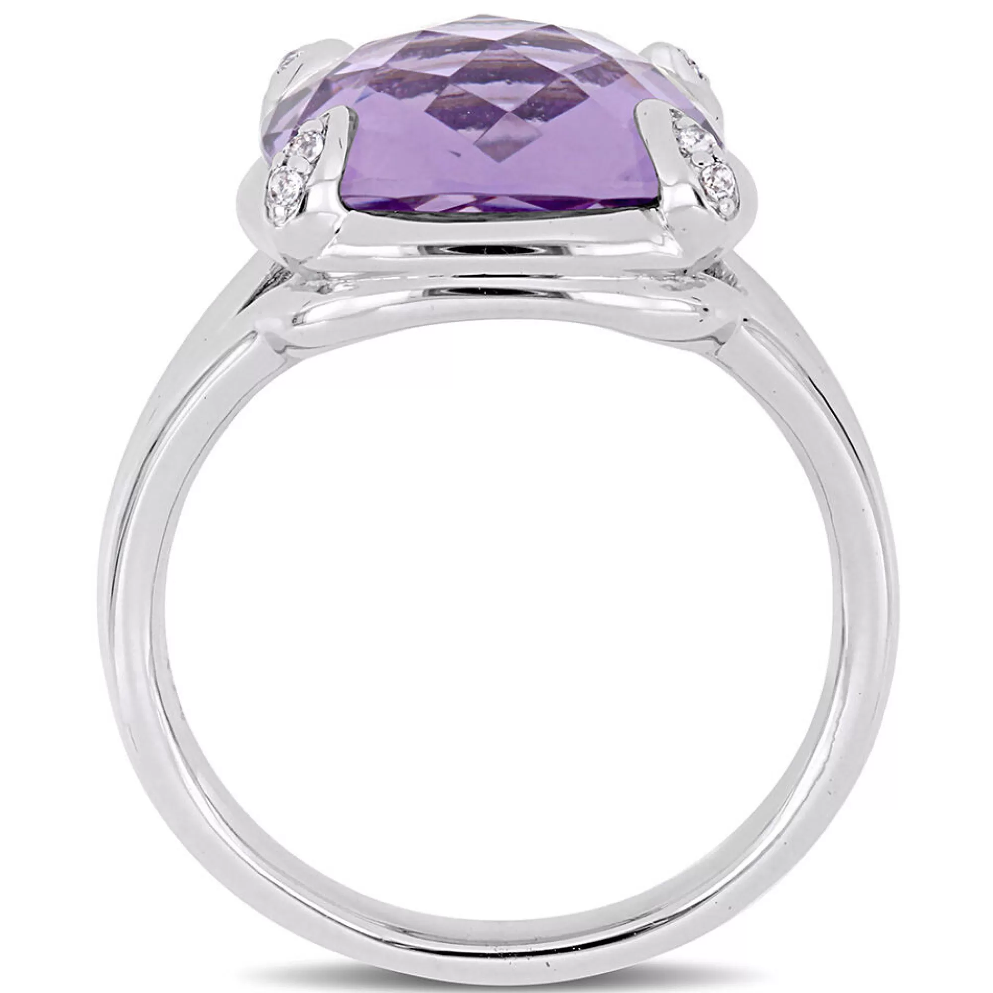 Rings^* Cushion-Cut Amethyst & White Topaz Ring In Sterling Silver