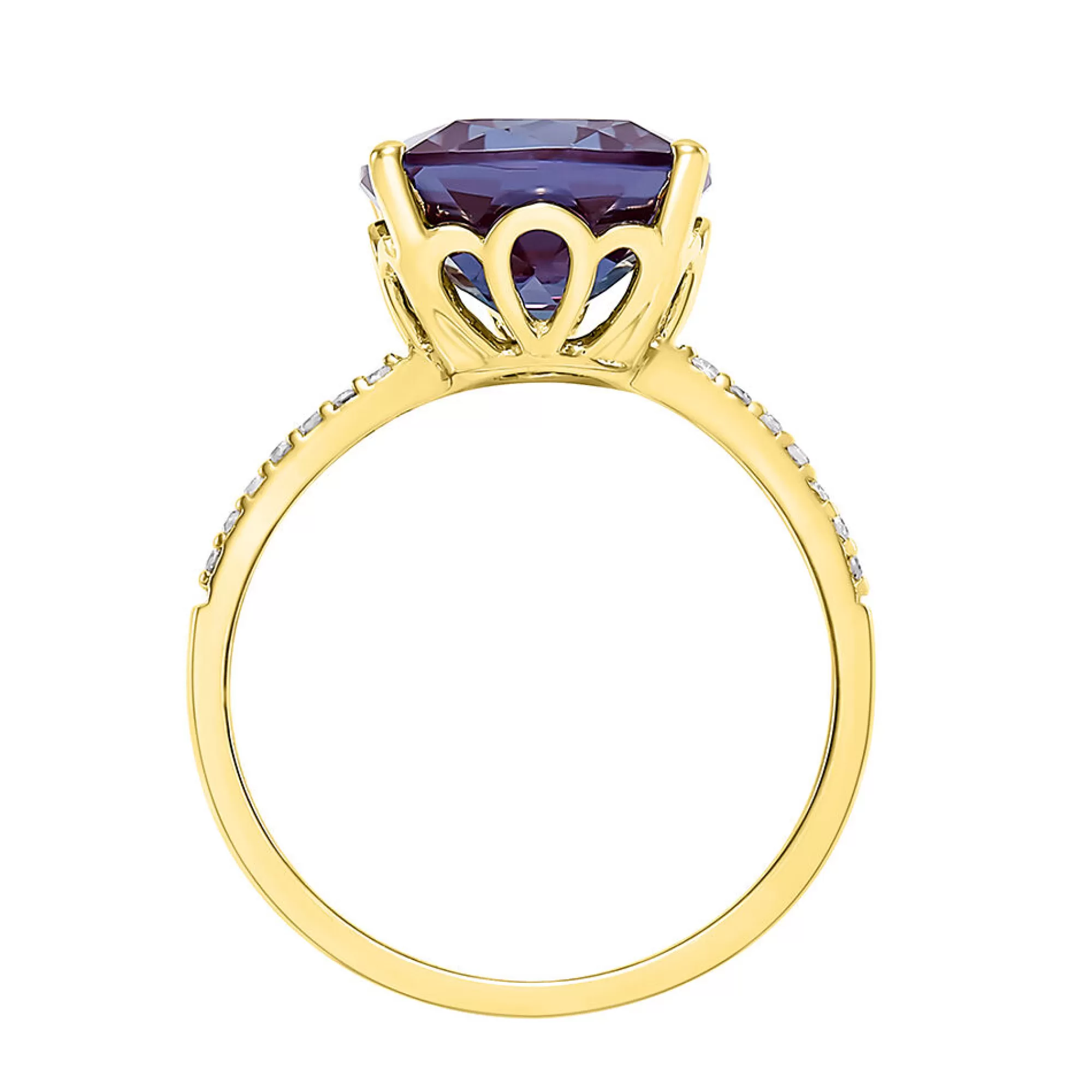 Rings^* Cushion-Cut Lab Created Alexandrite Ring In 10K Yellow Gold