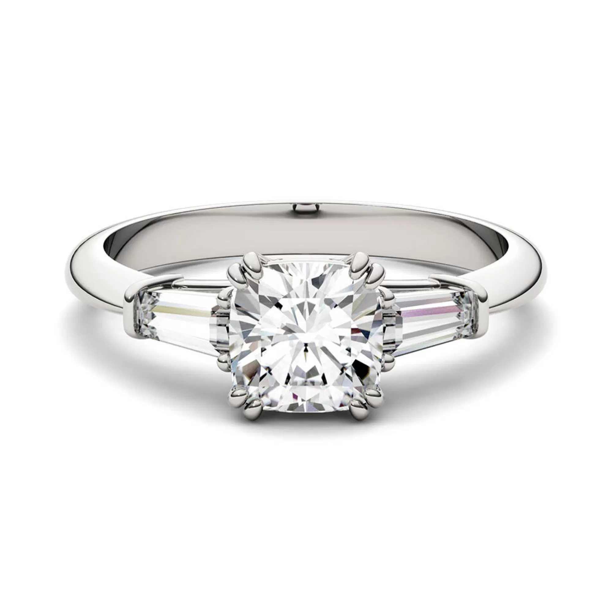 Rings^* Cushion-Cut Moissanite Ring In Platinum (1 3/8 Ct. Tw.)