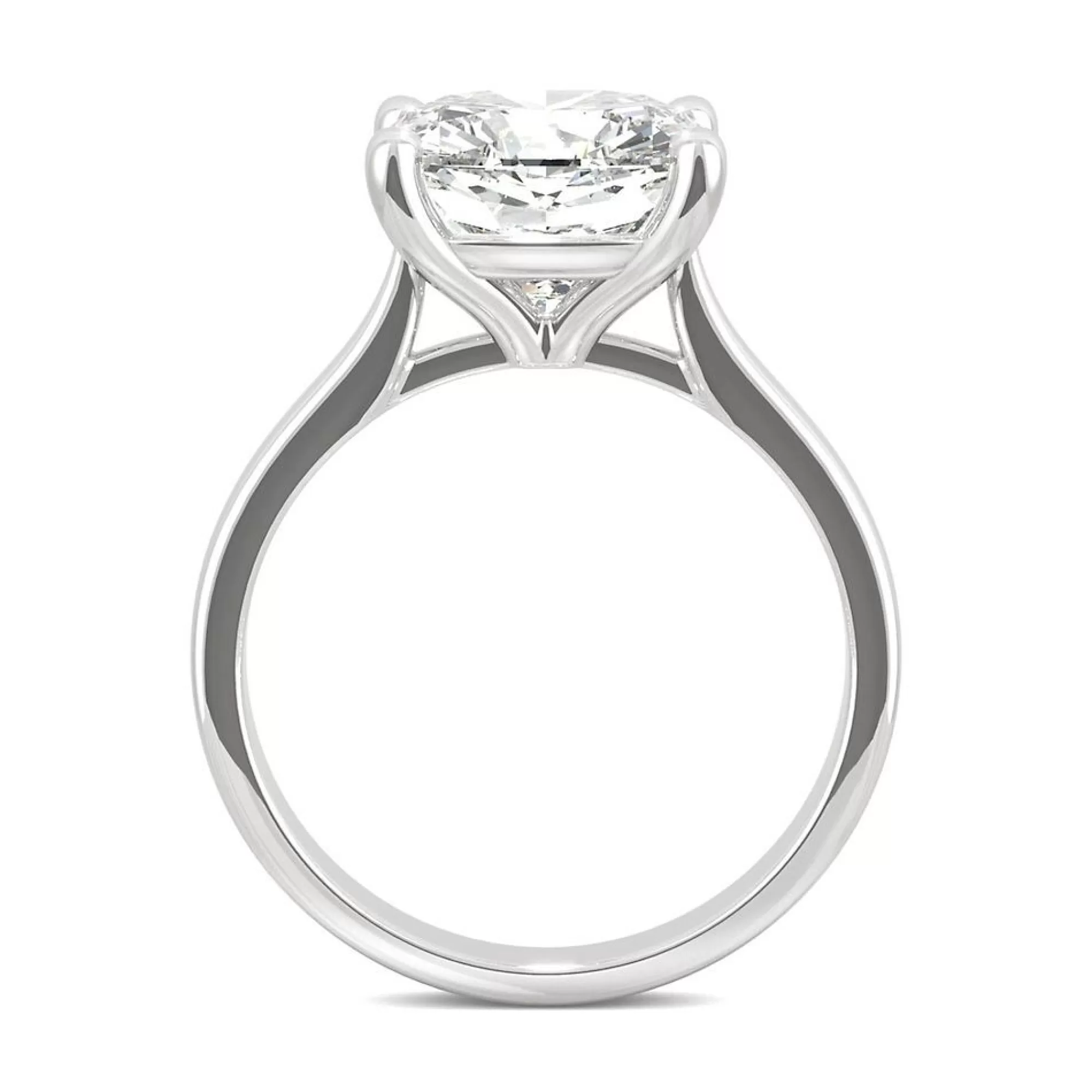 Rings^Charles & Colvard-Forever One™ Cushion-Cut Moissanite Solitaire Ring In 14K White Gold (4 Ct.)