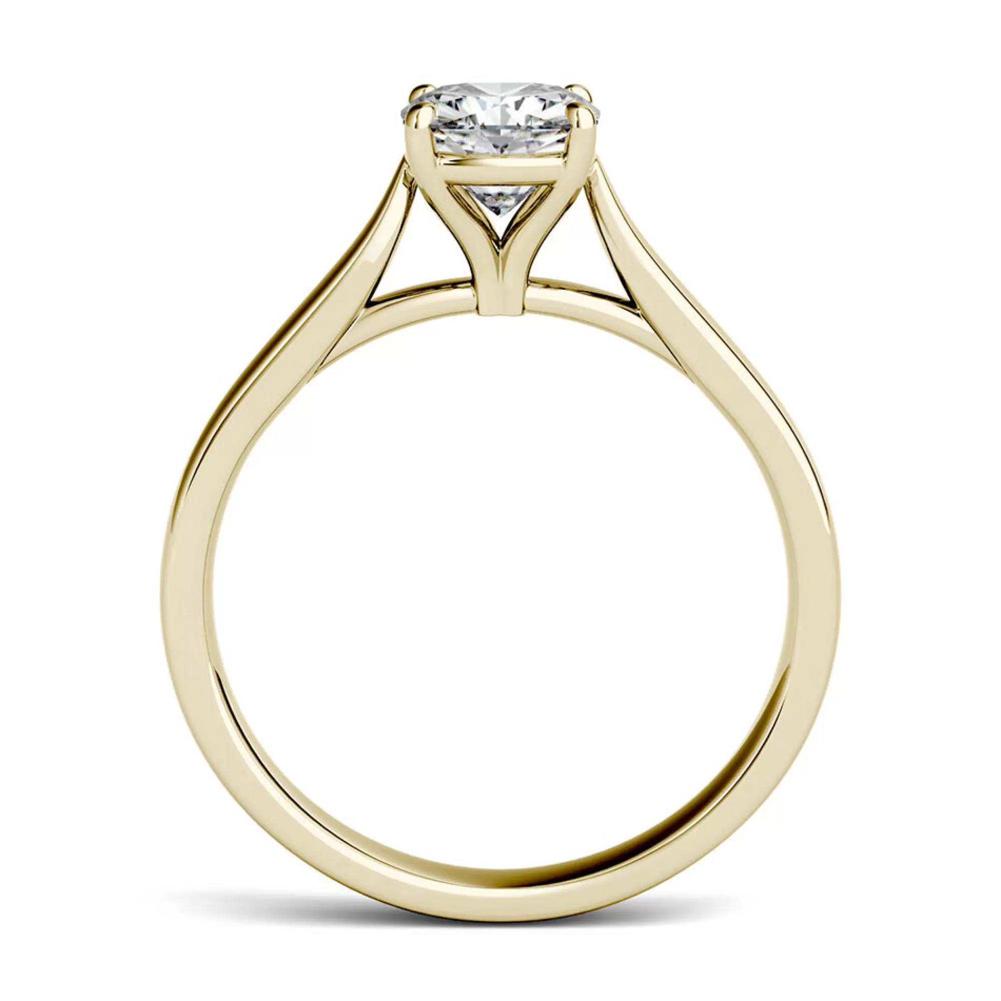 Rings^Charles & Colvard-Forever One™ Cushion-Cut Moissanite Solitaire Ring In 14K Yellow Gold (1 Ct.)