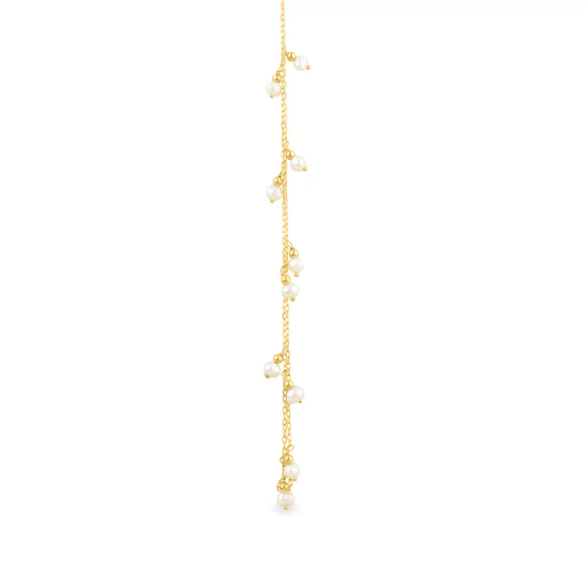 Necklaces & Pendants^* Dangle Pearl Station Necklace In 10K Yellow Gold