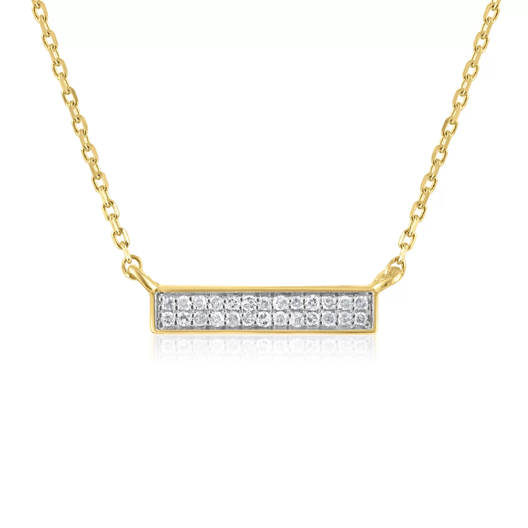 Necklaces & Pendants^* Diamond Accent Bar Necklace In 14K Yellow Gold