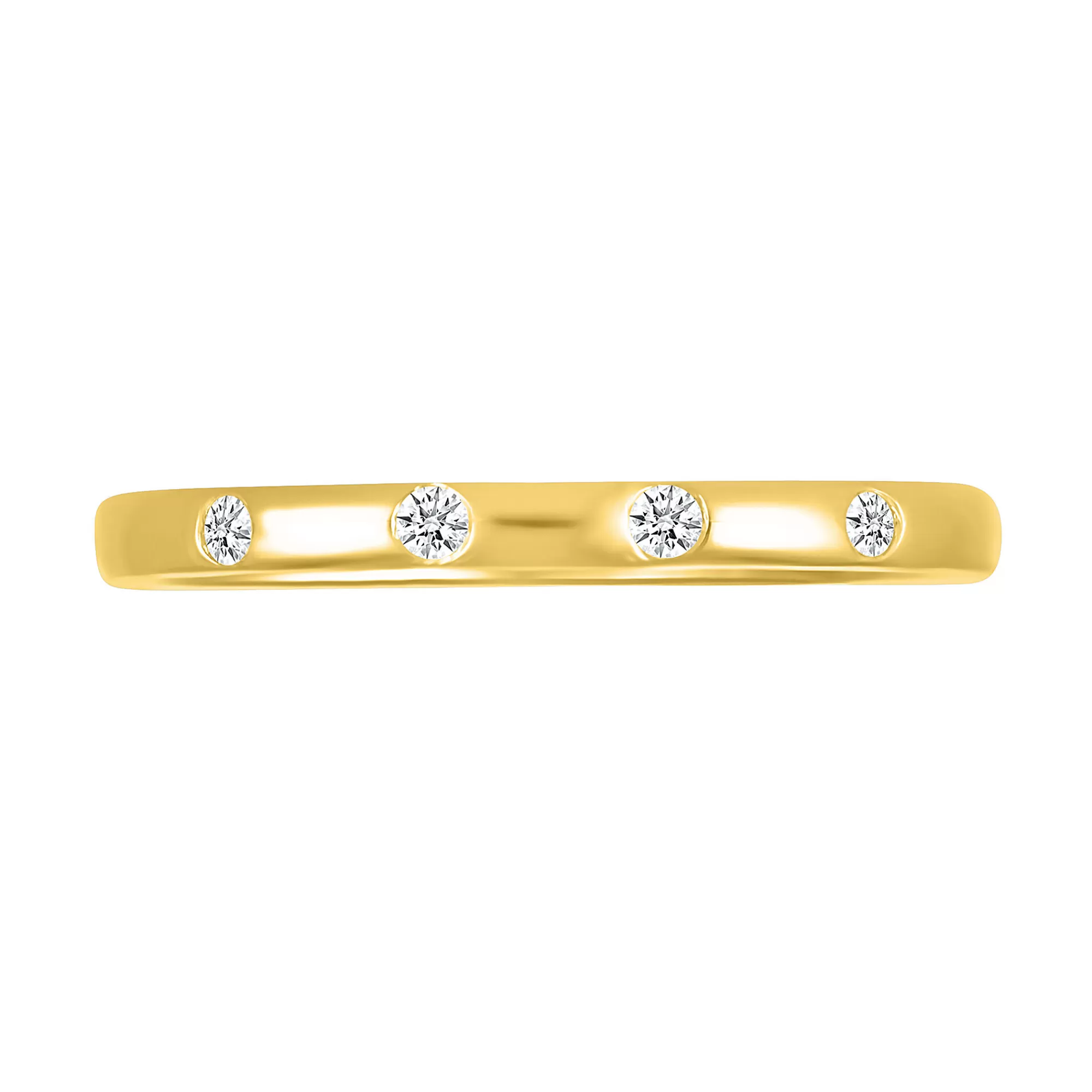 Rings^* Diamond Accent Burnished Band In 10K Yellow Gold