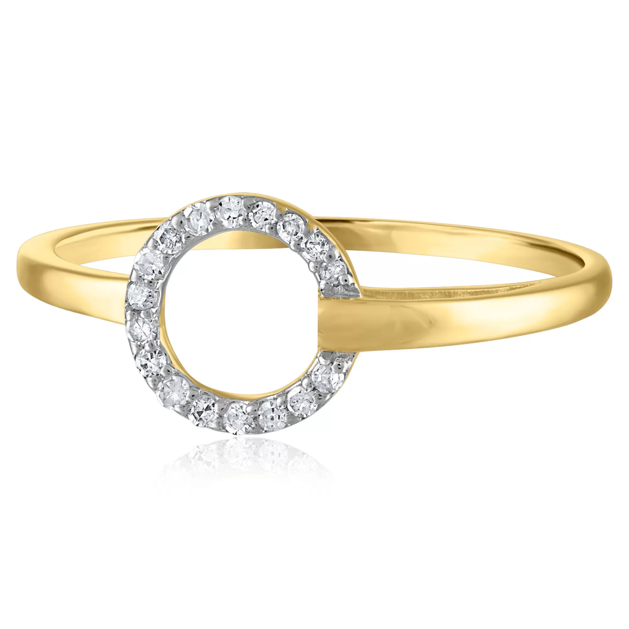 Rings^* Diamond Accent Circle Ring In 14K Yellow Gold