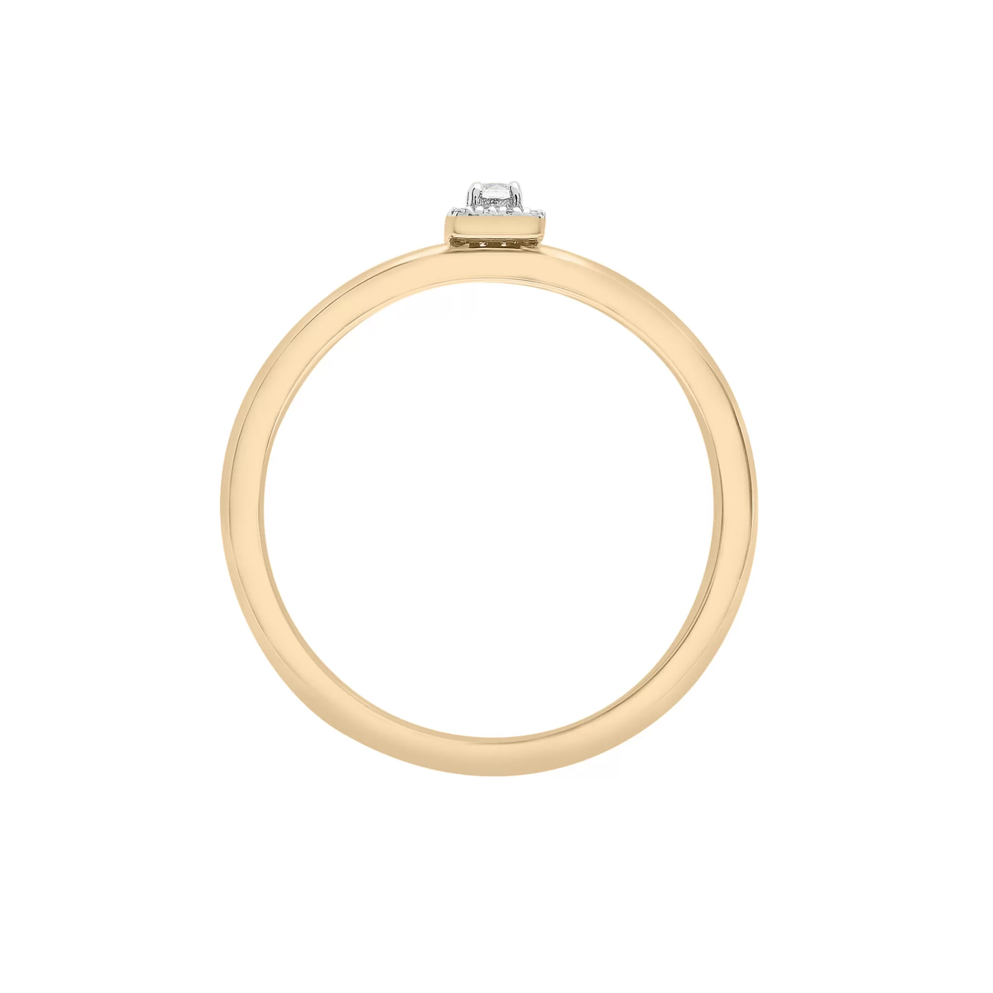 Rings^Laure by Aurate Diamond Accent Cushion Halo Ring In 14K Yellow Gold