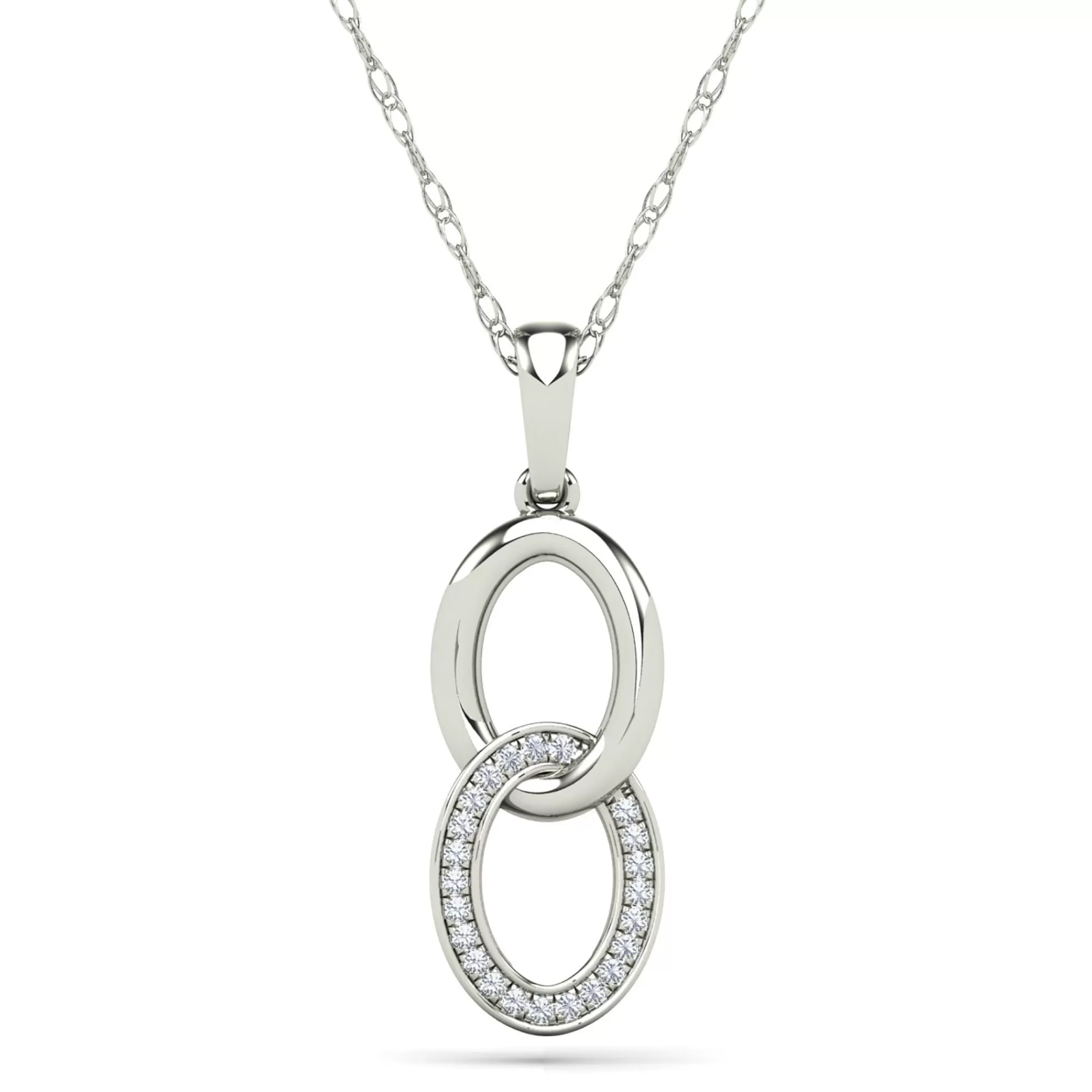 Necklaces & Pendants^* Diamond Accent Double Circle Pendant In 14K Gold