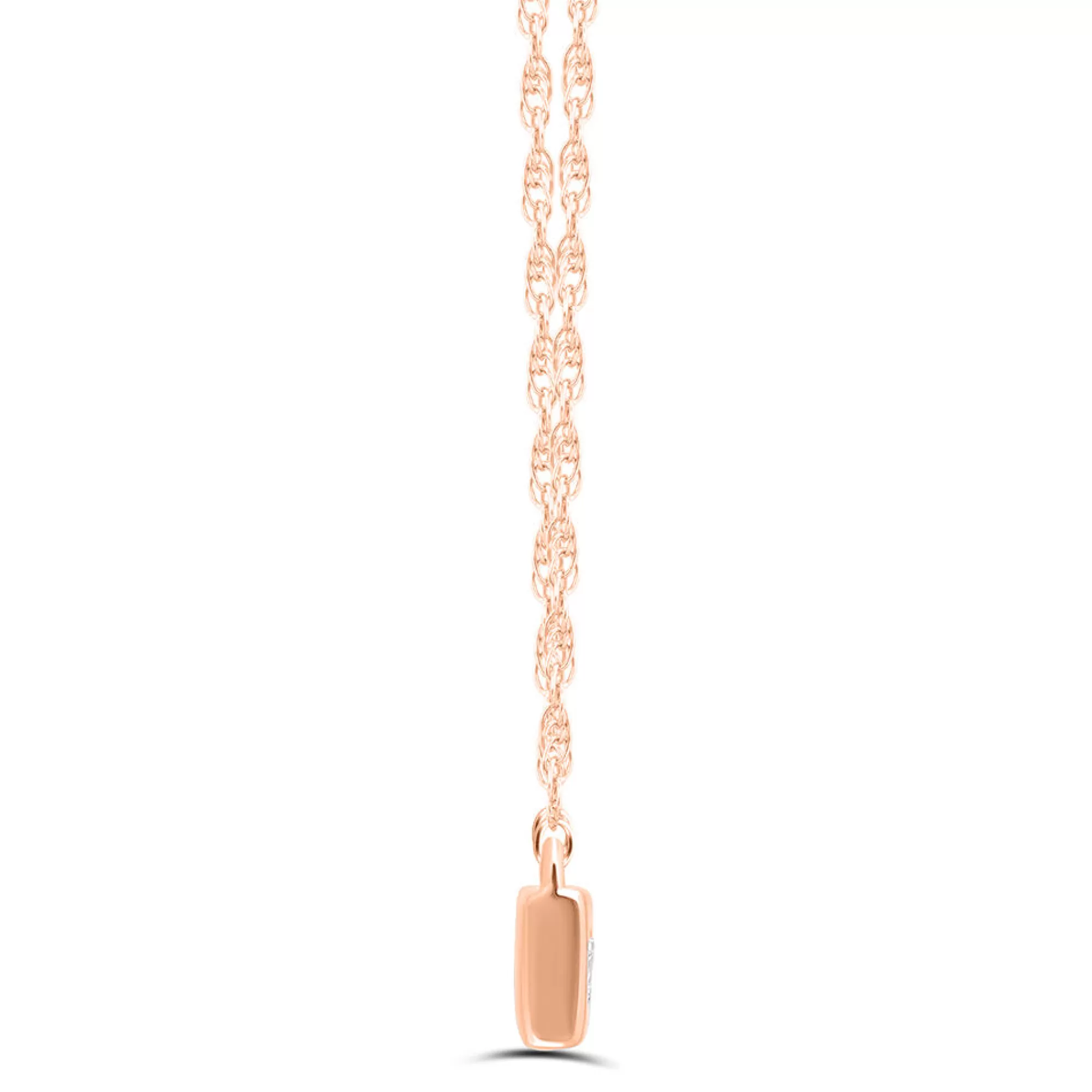 Necklaces & Pendants^Layering & Stacking Diamond Accent Heart Bar Necklace In 10K Rose Gold