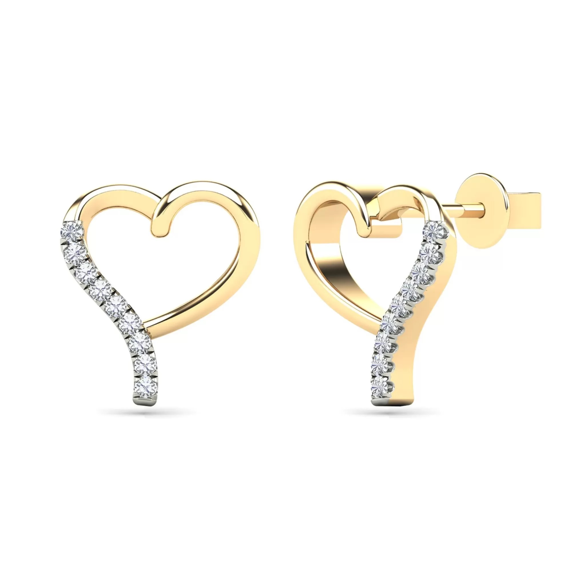 Earrings^* Diamond Accent Heart Earrings