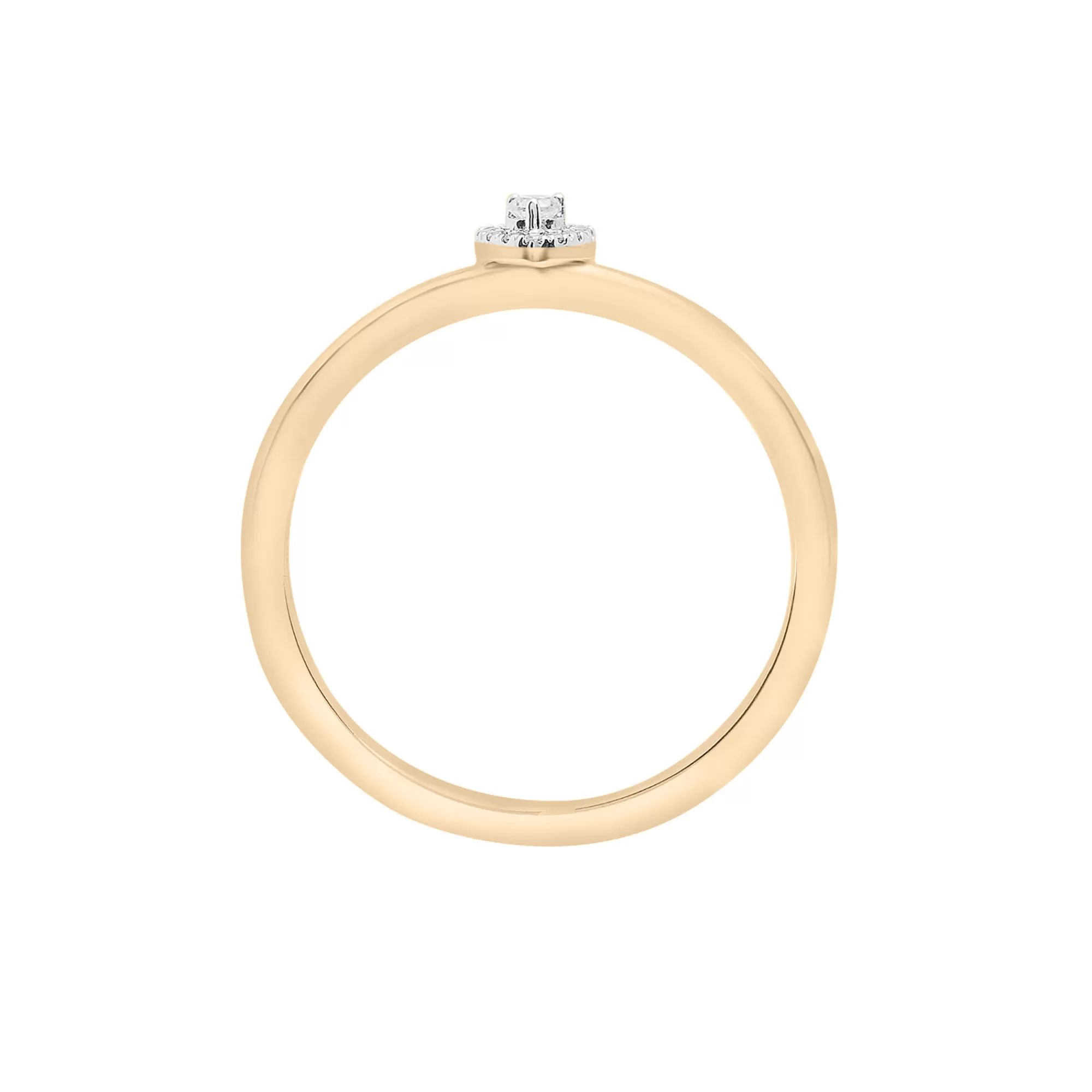 Rings^Laure by Aurate Diamond Accent Heart Halo Ring In 14K Yellow Gold