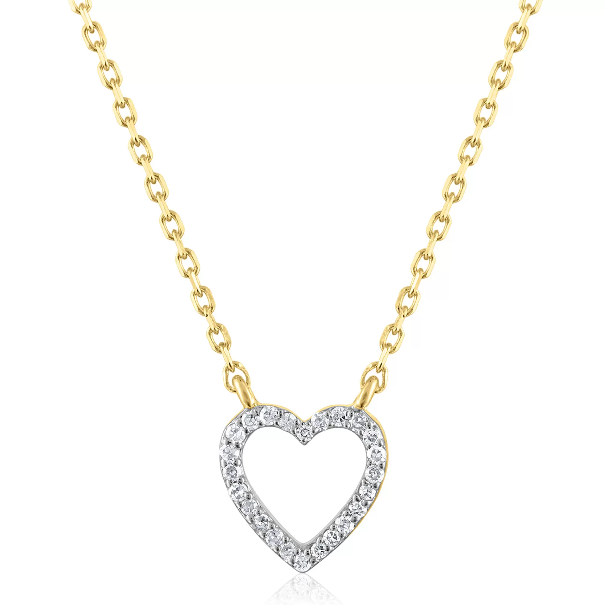 Necklaces & Pendants^* Diamond Accent Heart Necklace In 14K Yellow Gold