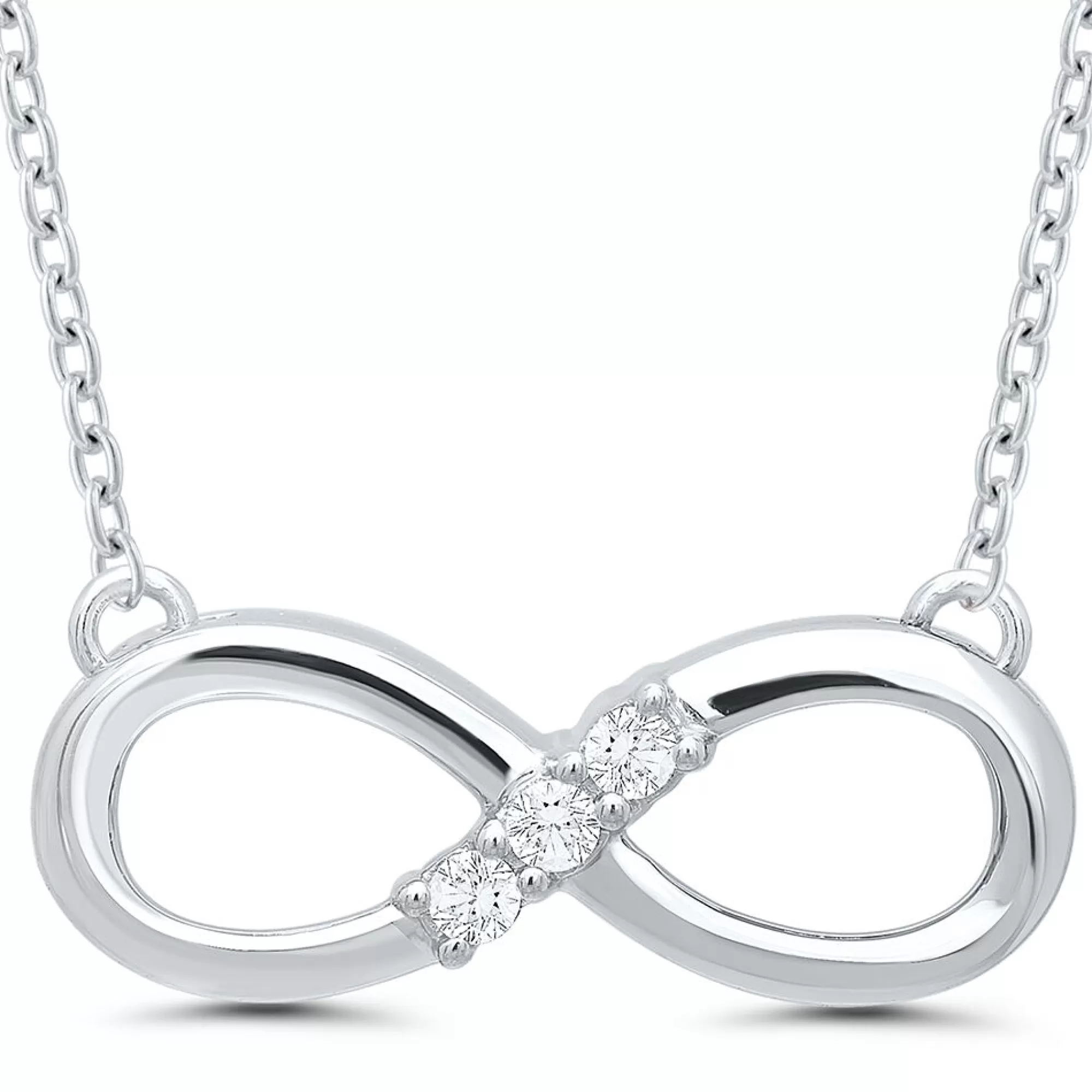 Necklaces & Pendants^* Diamond Accent Infinity Necklace In Sterling Silver