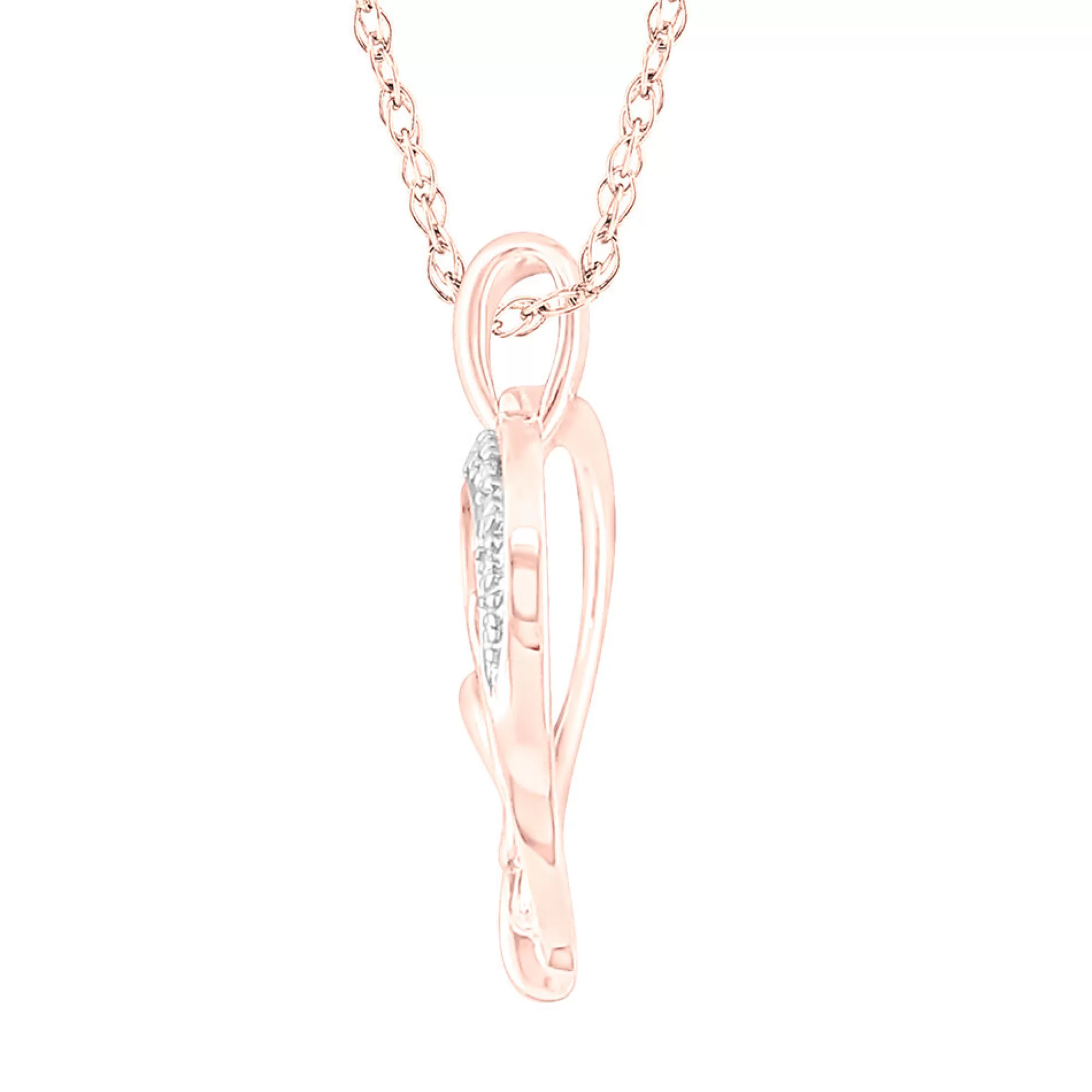 Necklaces & Pendants^* Diamond Accent Love Heart Pendant In 10K Rose Gold