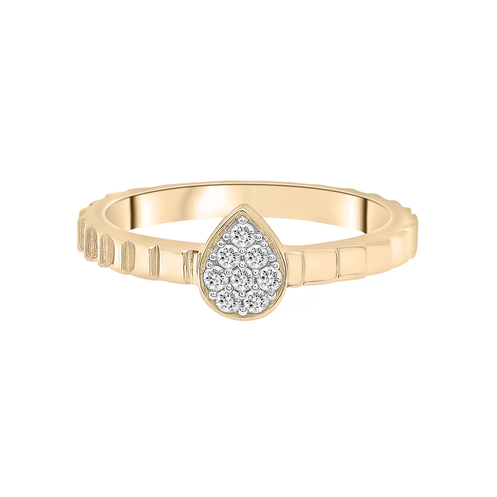 Rings^Laure by Aurate Diamond Accent Pear Cluster Ring In Vermeil