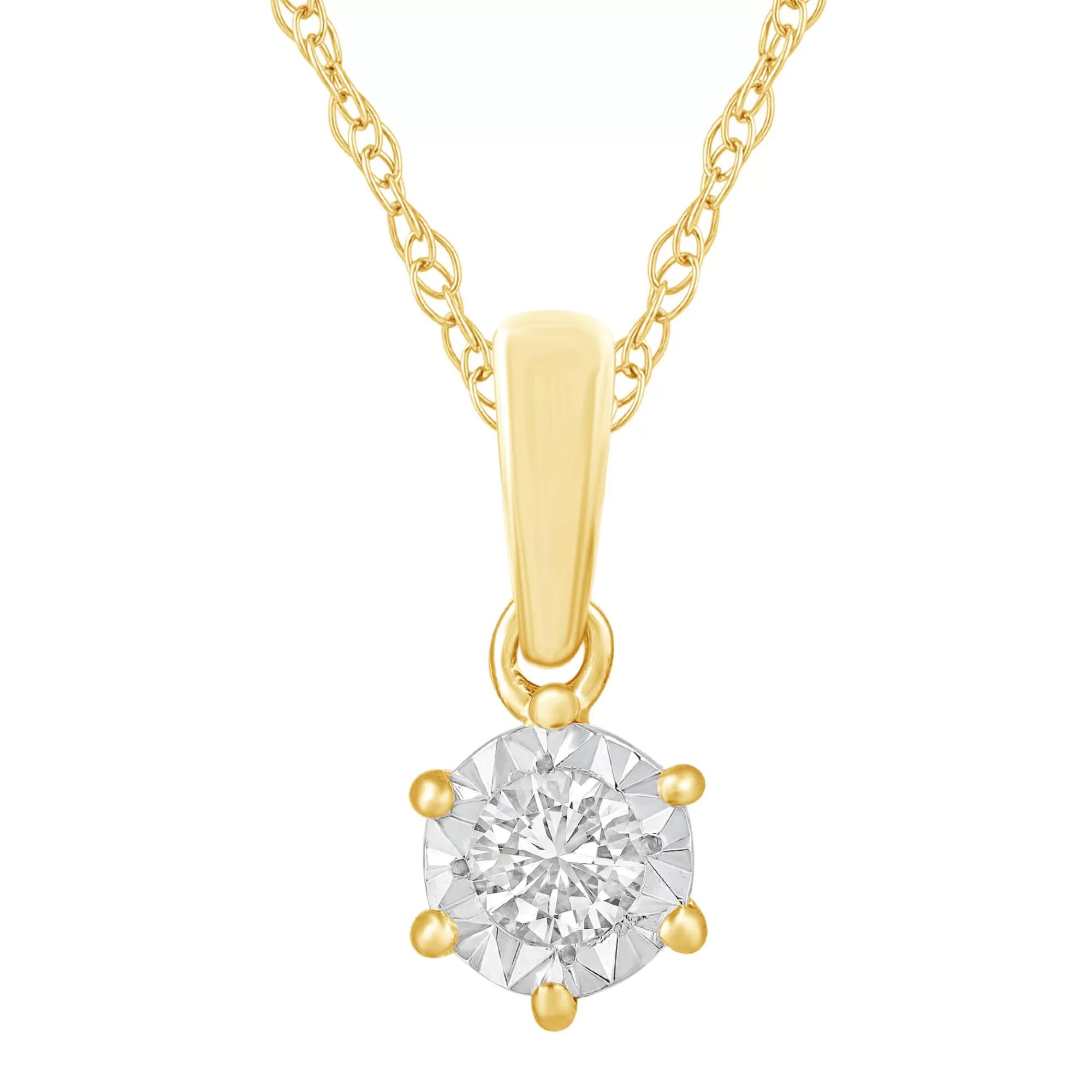 Necklaces & Pendants^* Diamond Accent Pendant In 10K Yellow Gold