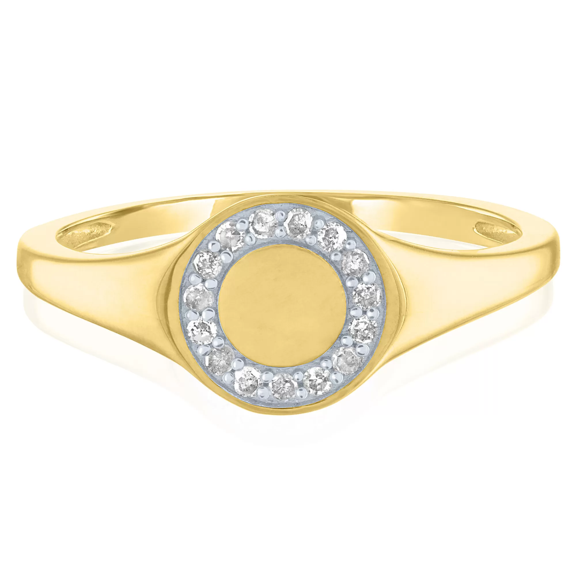 Rings^* Diamond Accent Polished Disc Ring In 10K Yellow Gold