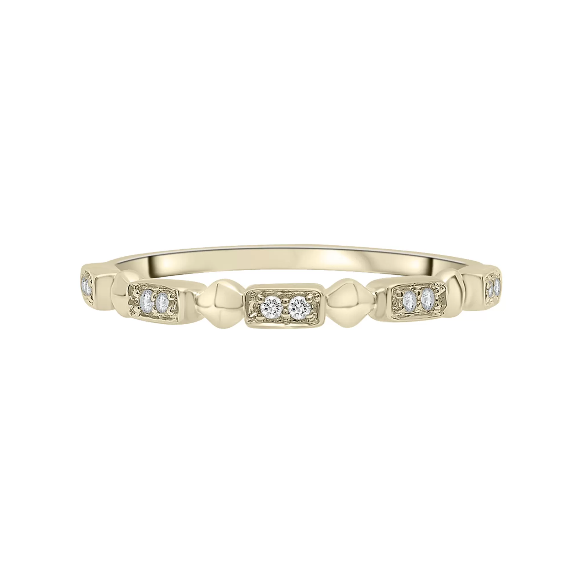 Rings^Layering & Stacking Diamond Accent Pyramid Stack Ring In 10K Yellow Gold