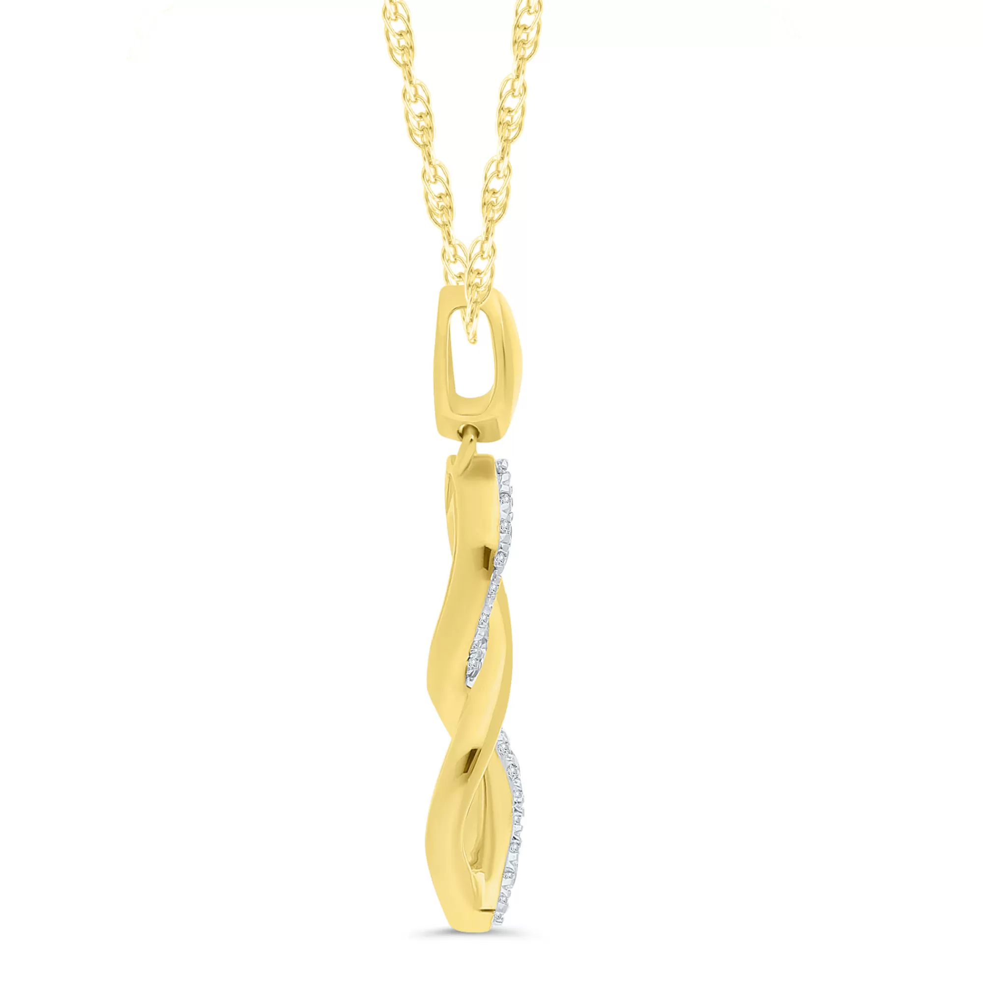 Necklaces & Pendants^* Diamond Accent Twist Infinity Pendant In 10K Yellow Gold