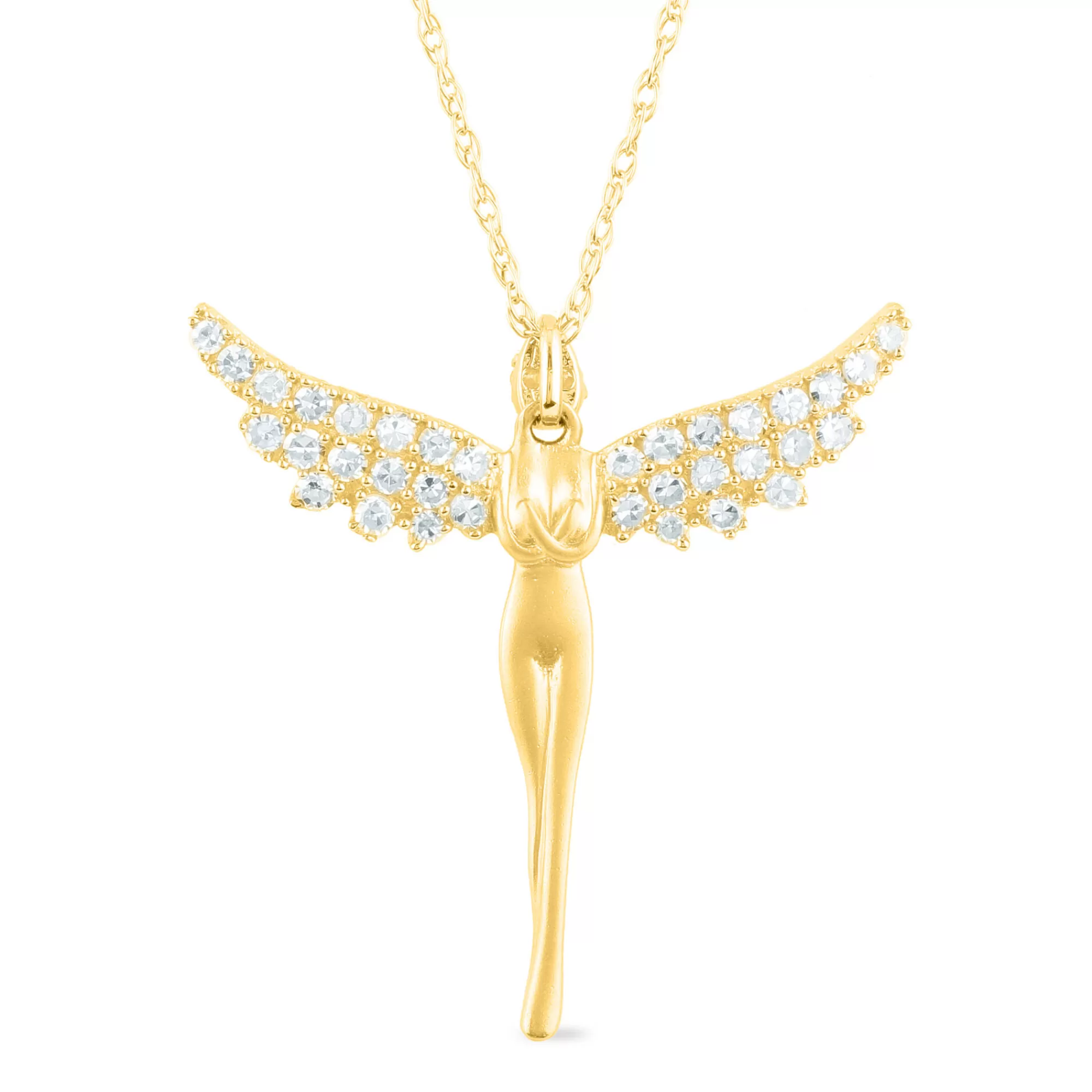 Necklaces & Pendants^* Diamond Angel Pendant In 14K Gold (1/4 Ct. Tw.)