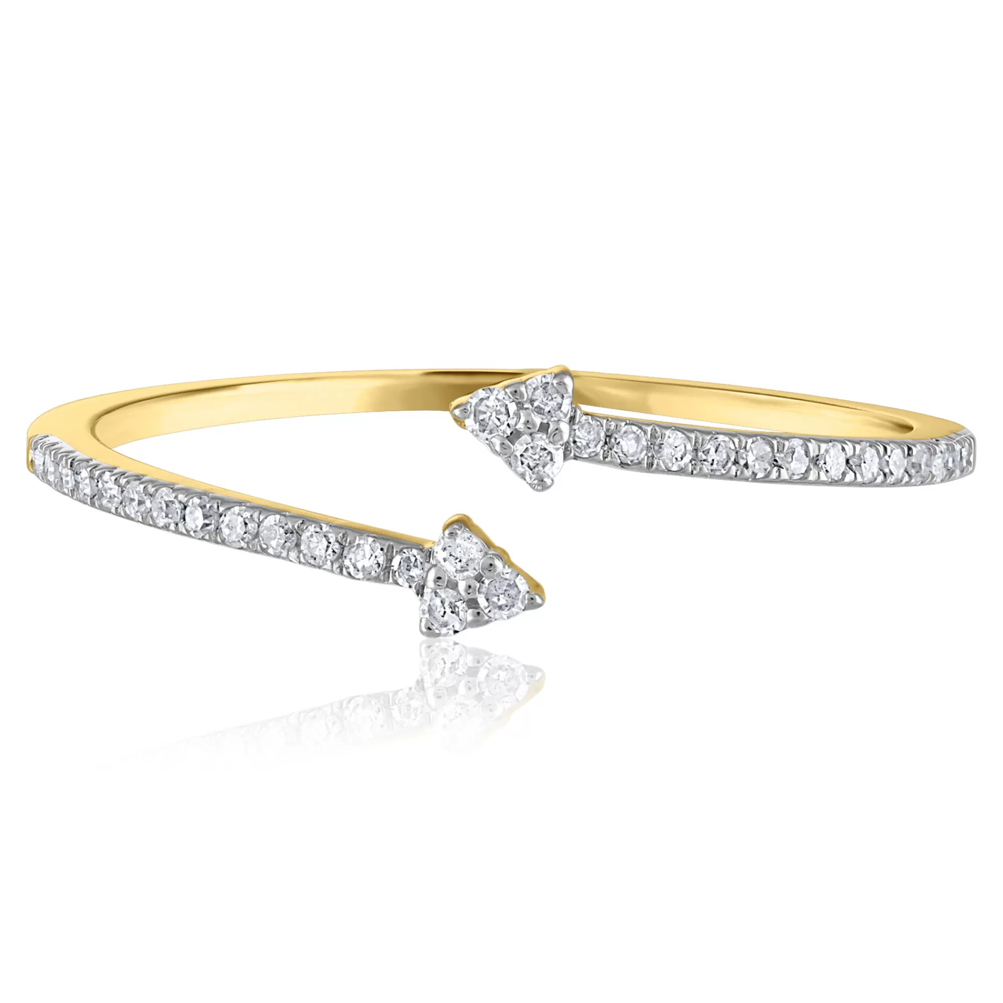 Rings^* Diamond Arrow Ring In 14K Yellow Gold (1/10 Ct. Tw.)