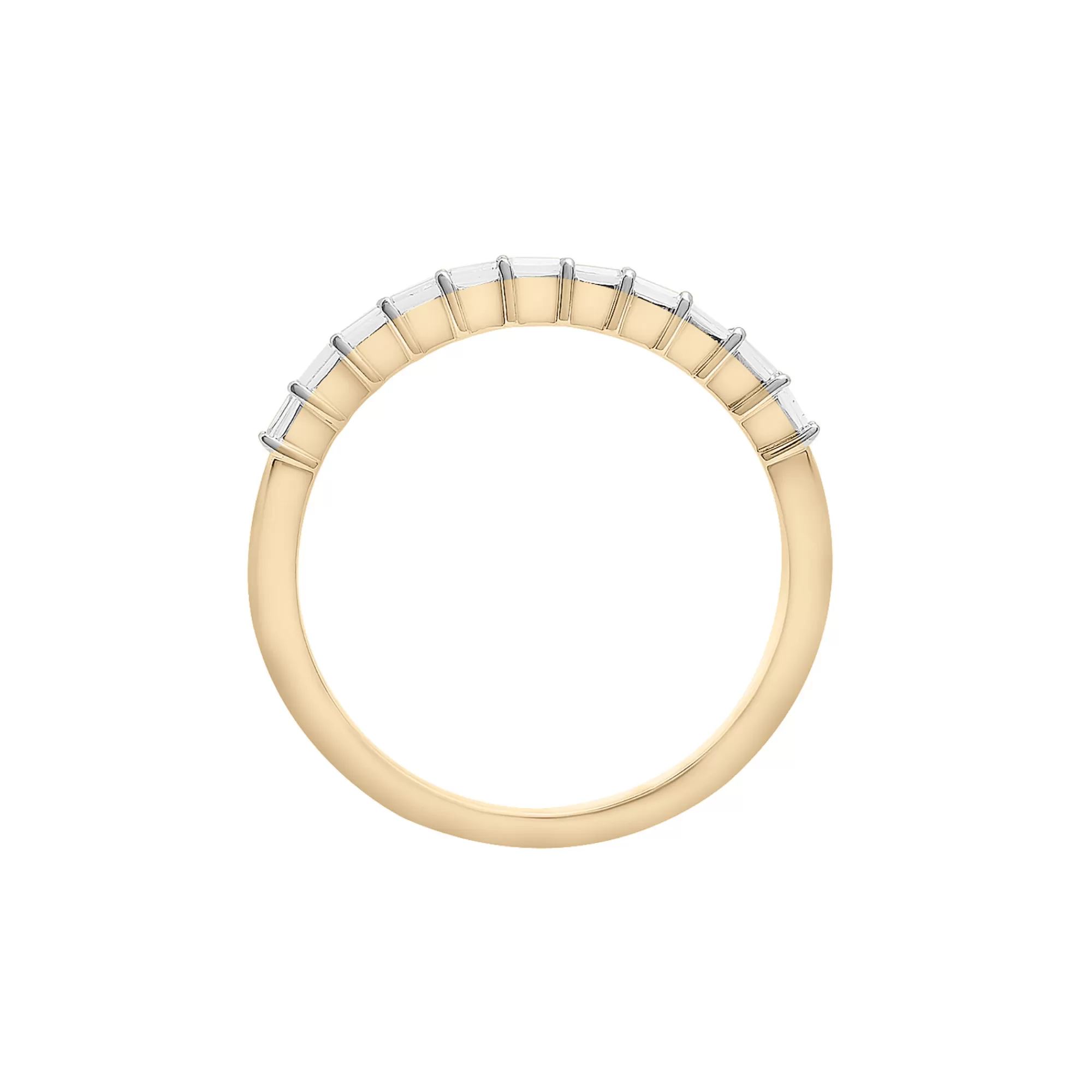 Rings^Laure by Aurate Diamond Baguette Horizontal Bar Ring In 14K Yellow Gold (1/7 Ct. Tw.)