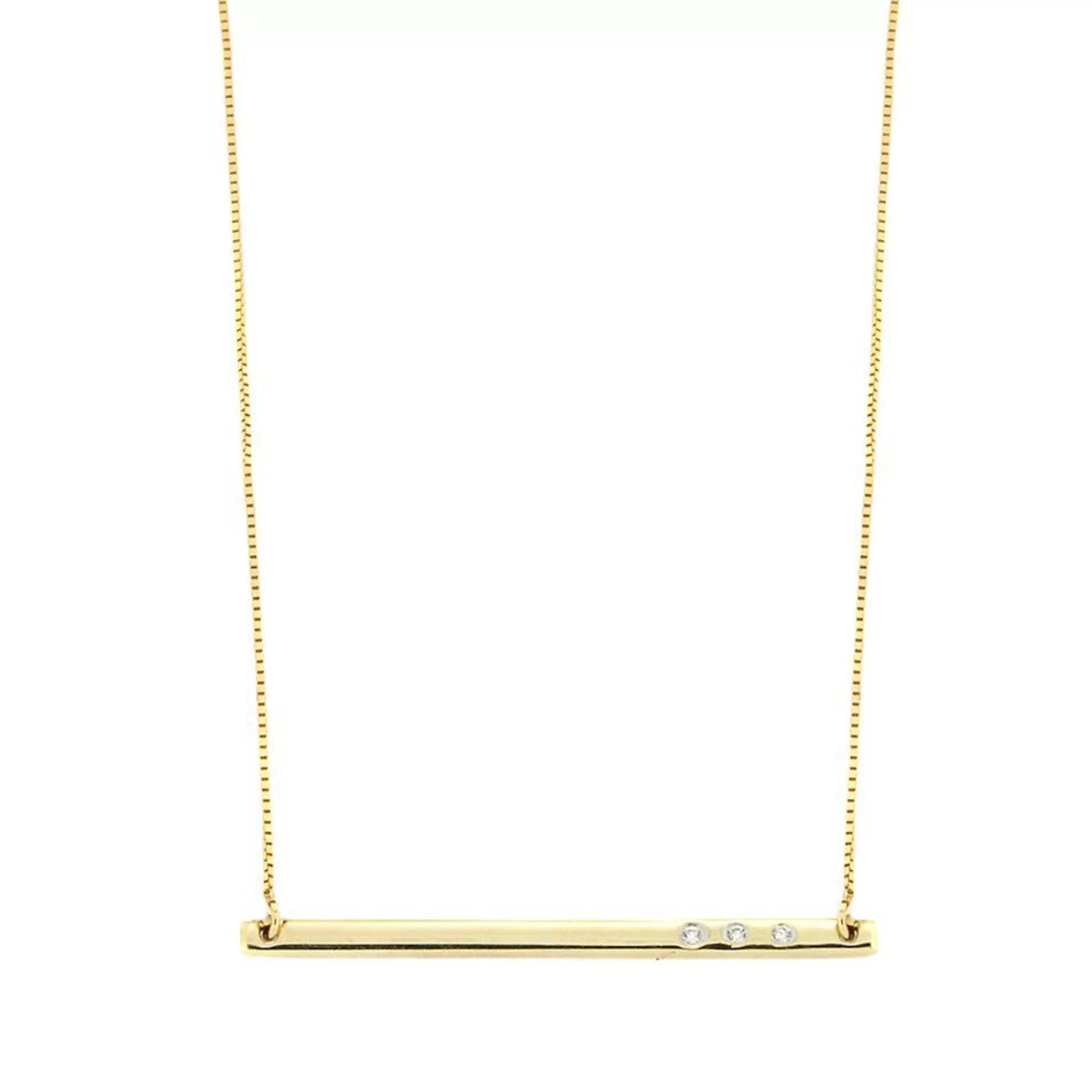 Necklaces & Pendants^Layering & Stacking Diamond Bar Necklace In 10K Yellow Gold