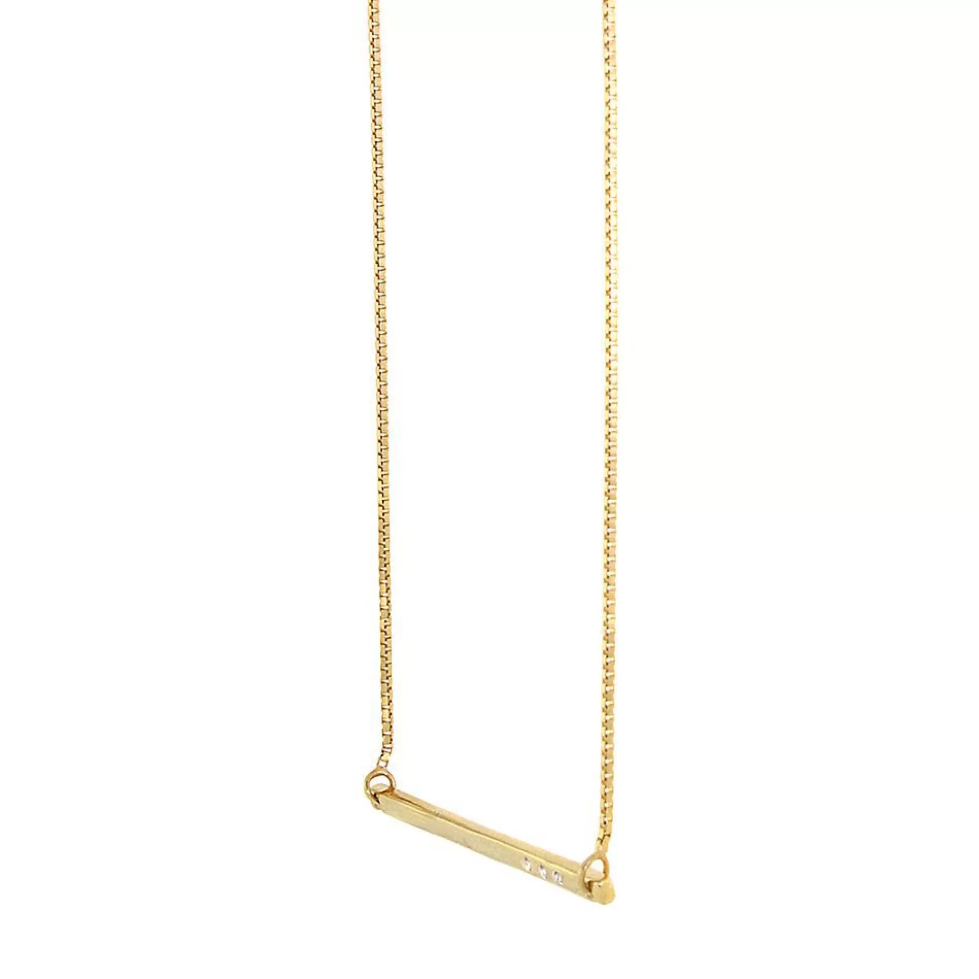 Necklaces & Pendants^Layering & Stacking Diamond Bar Necklace In 10K Yellow Gold