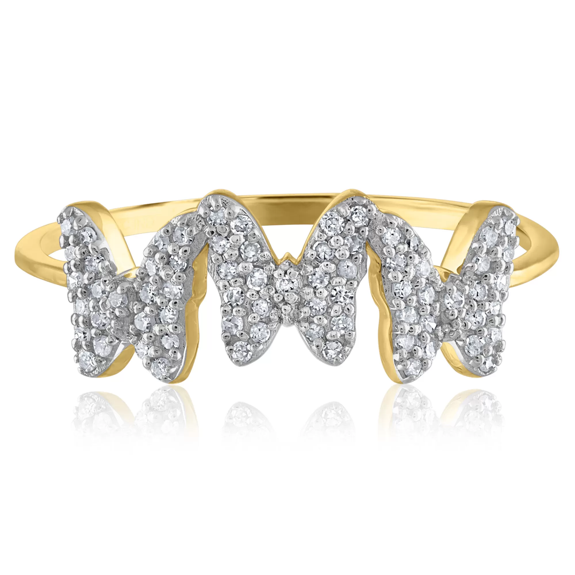 Rings^* Diamond Butterfly Ring In 14K Yellow Gold (1/4 Ct. Tw.)